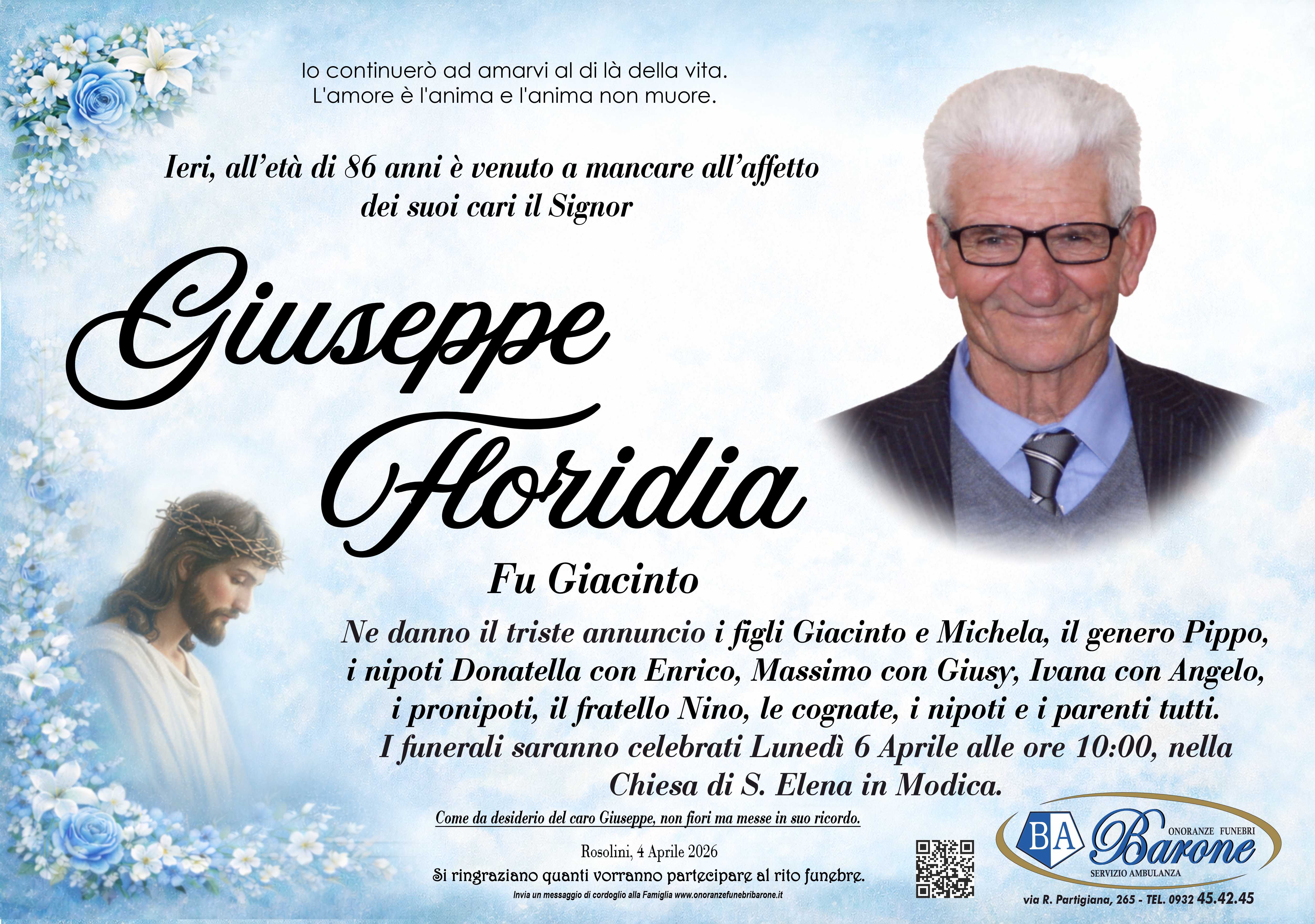 Necrologi: Giuseppe Floridia