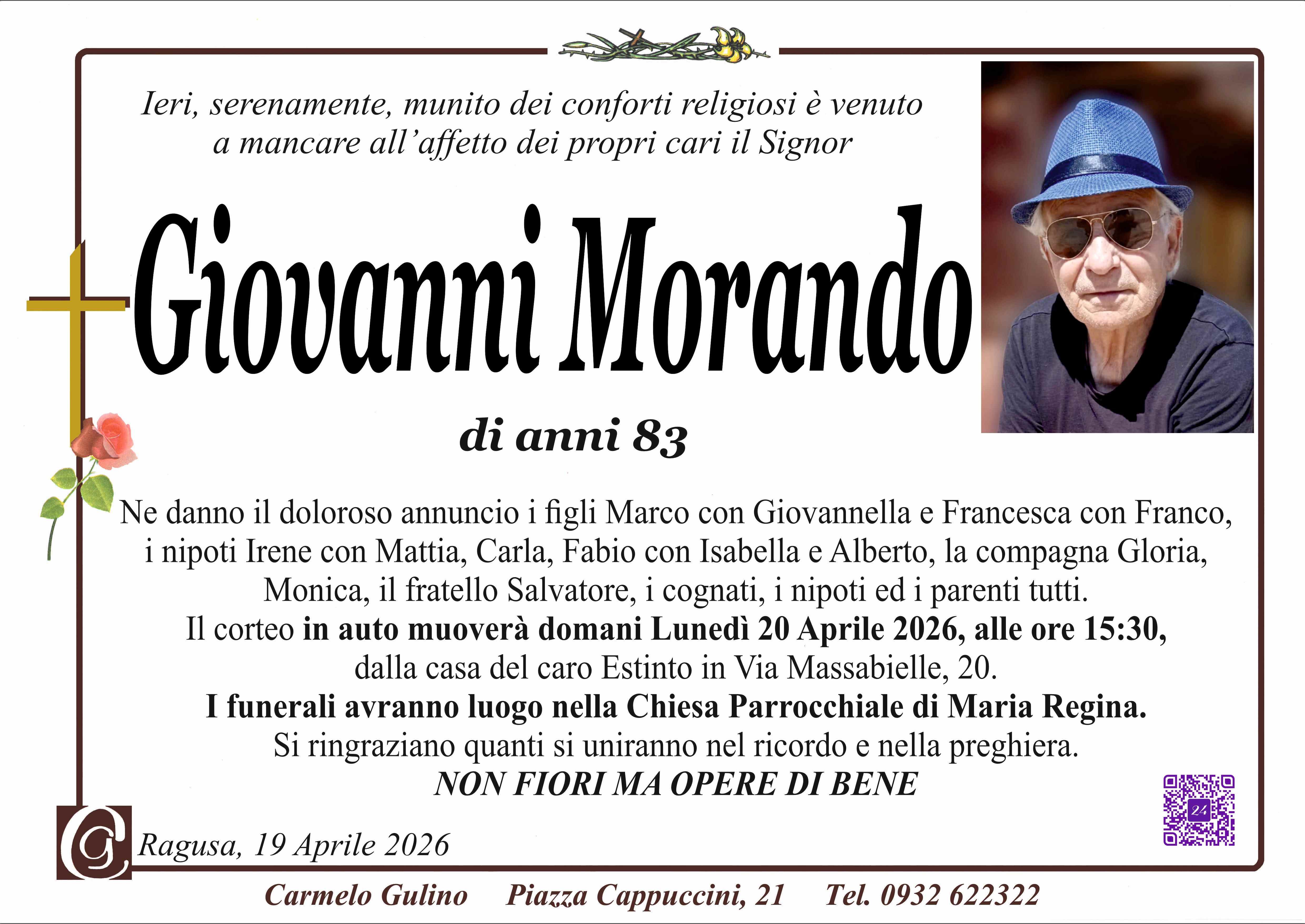Necrologi: Giovanni Morando