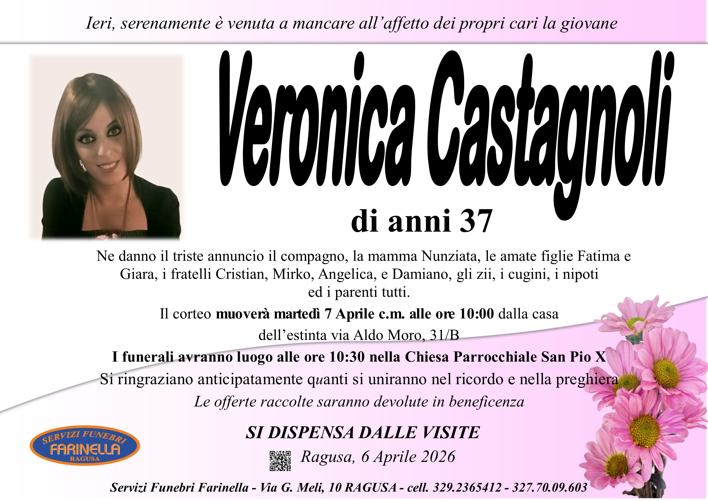 Necrologi: Veronica Castagnoli