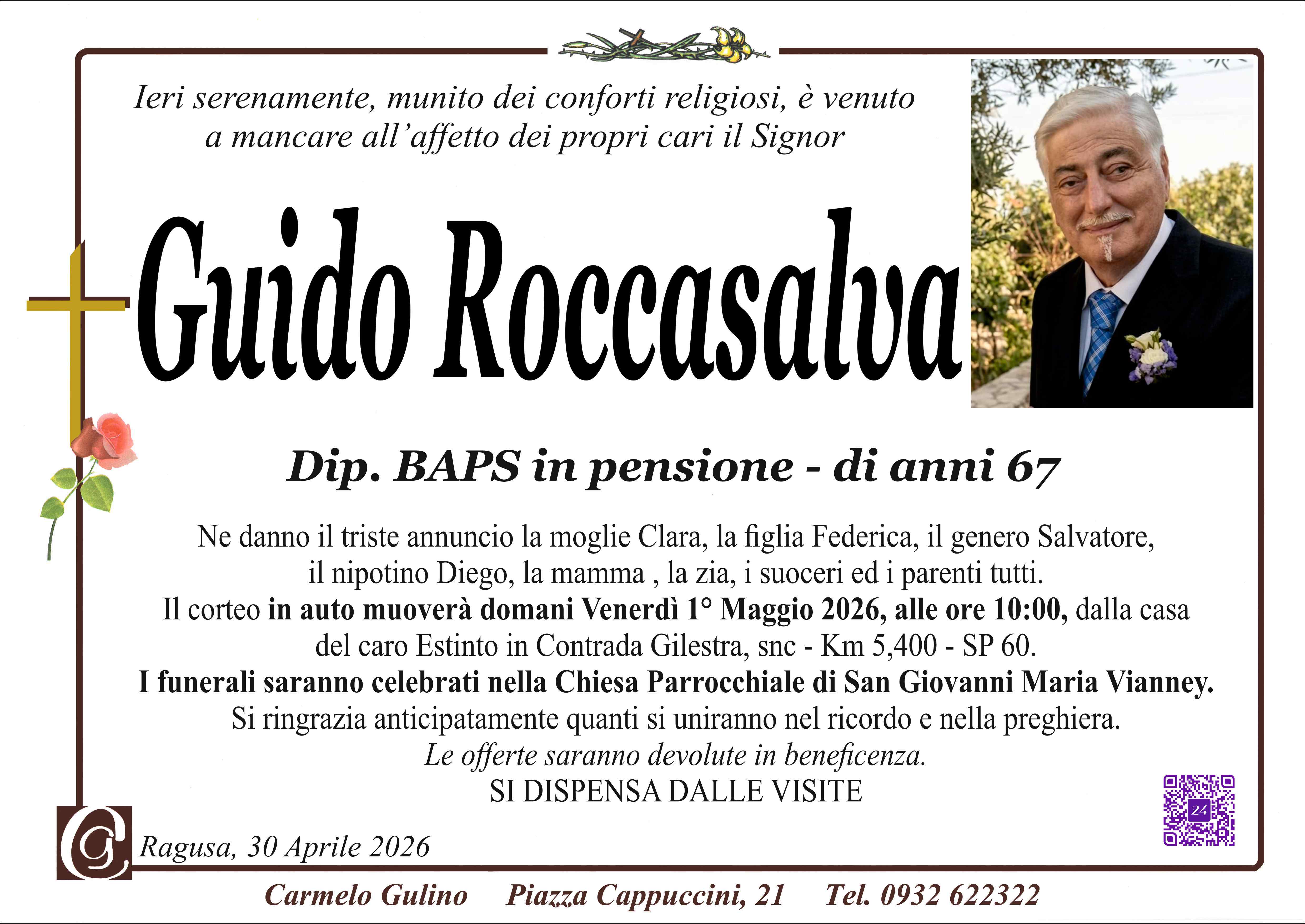 Necrologi: Guido Roccasalva