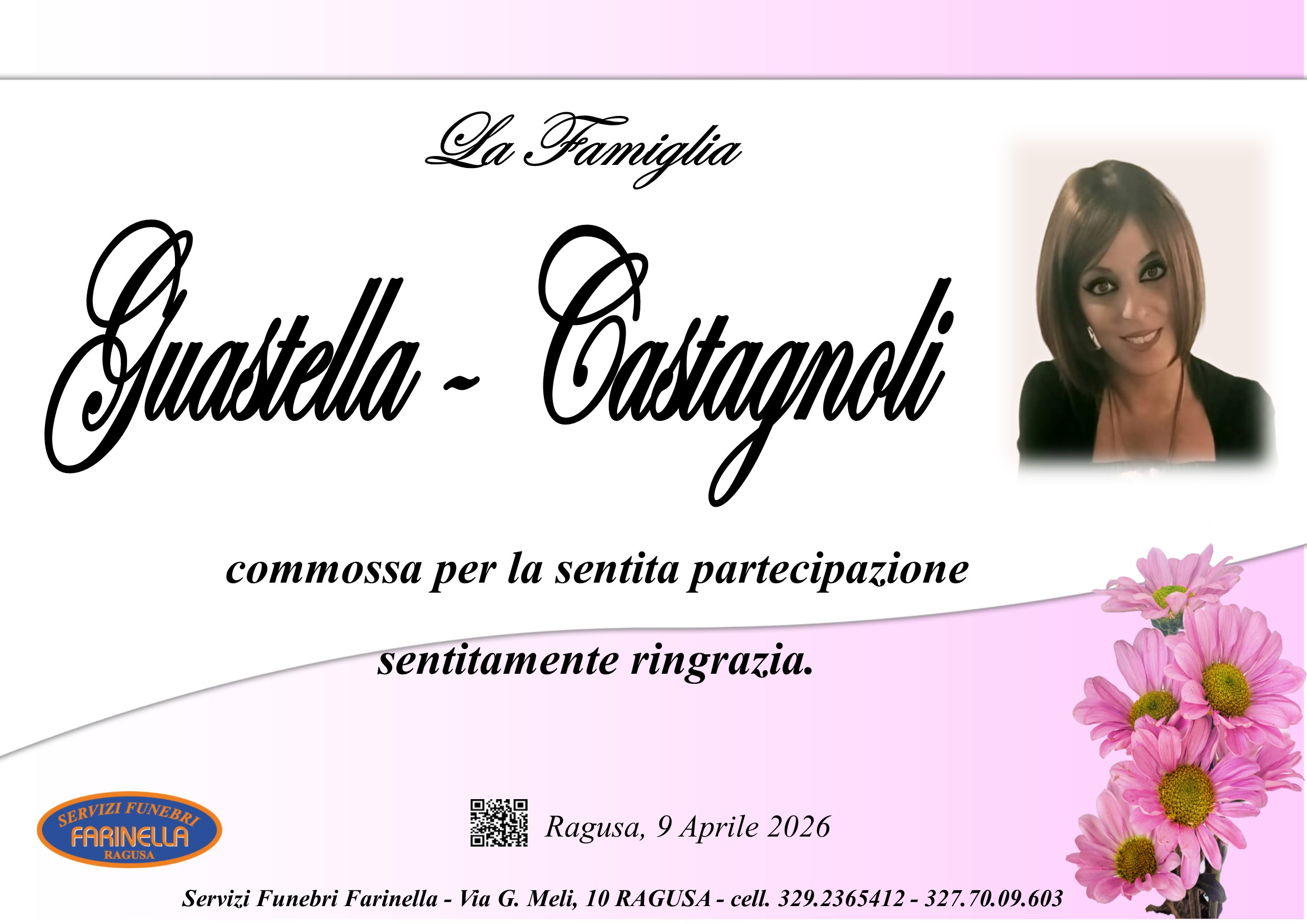 Ringraziamento: famiglia Guastella-Castagnoli