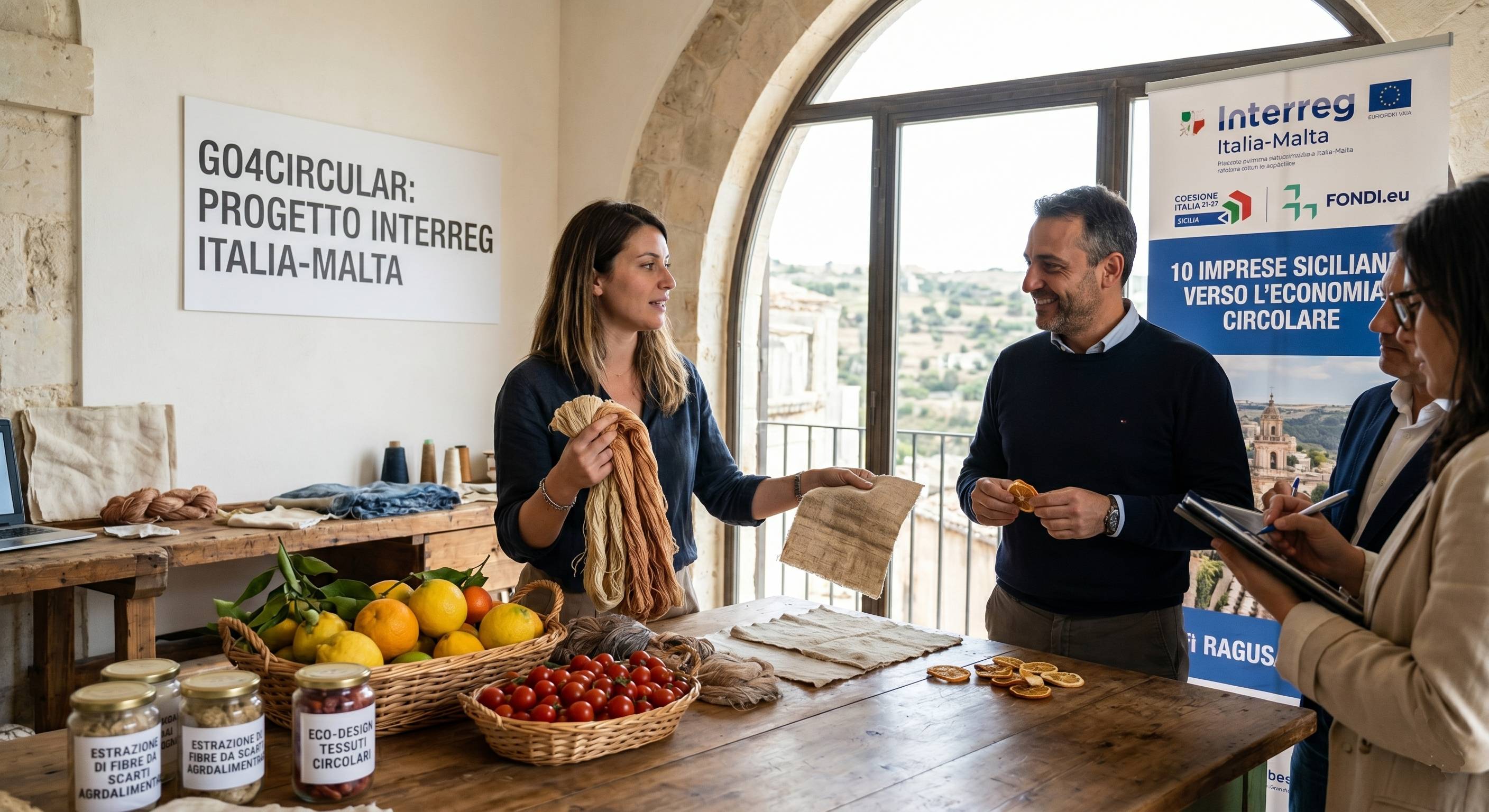 GO4CIRCULAR: aperto il bando per selezionare 10 imprese siciliane dei settori agroalimentare e tessile