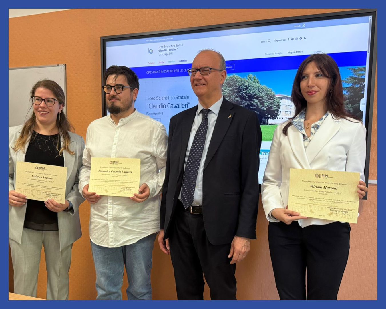 Da Vittoria a Praga il coraggio del professore eroe: Domenico Lucifora premiato dal Ministro Valditara