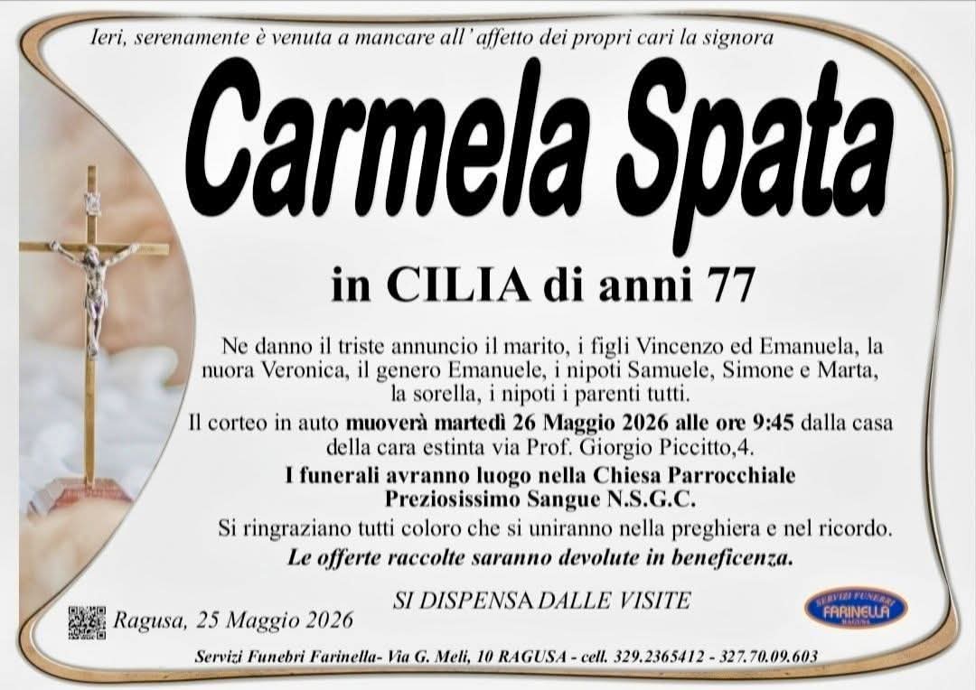 Necrologi: Carmela Spata