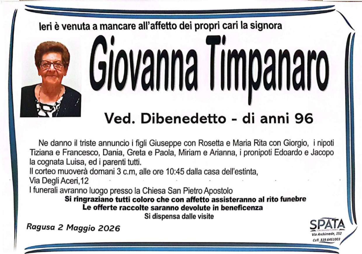 Necrologi: Giovanna Timpanaro