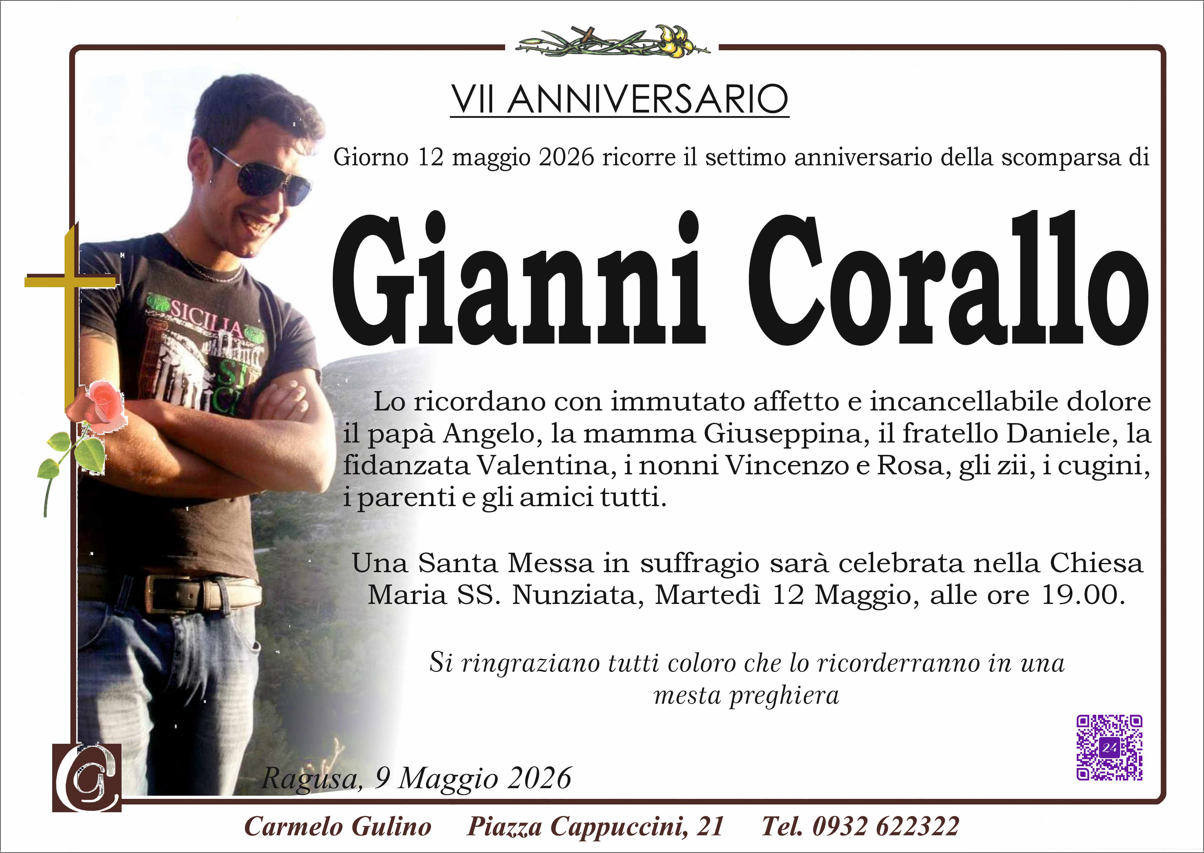 Anniversario: Gianni Corallo