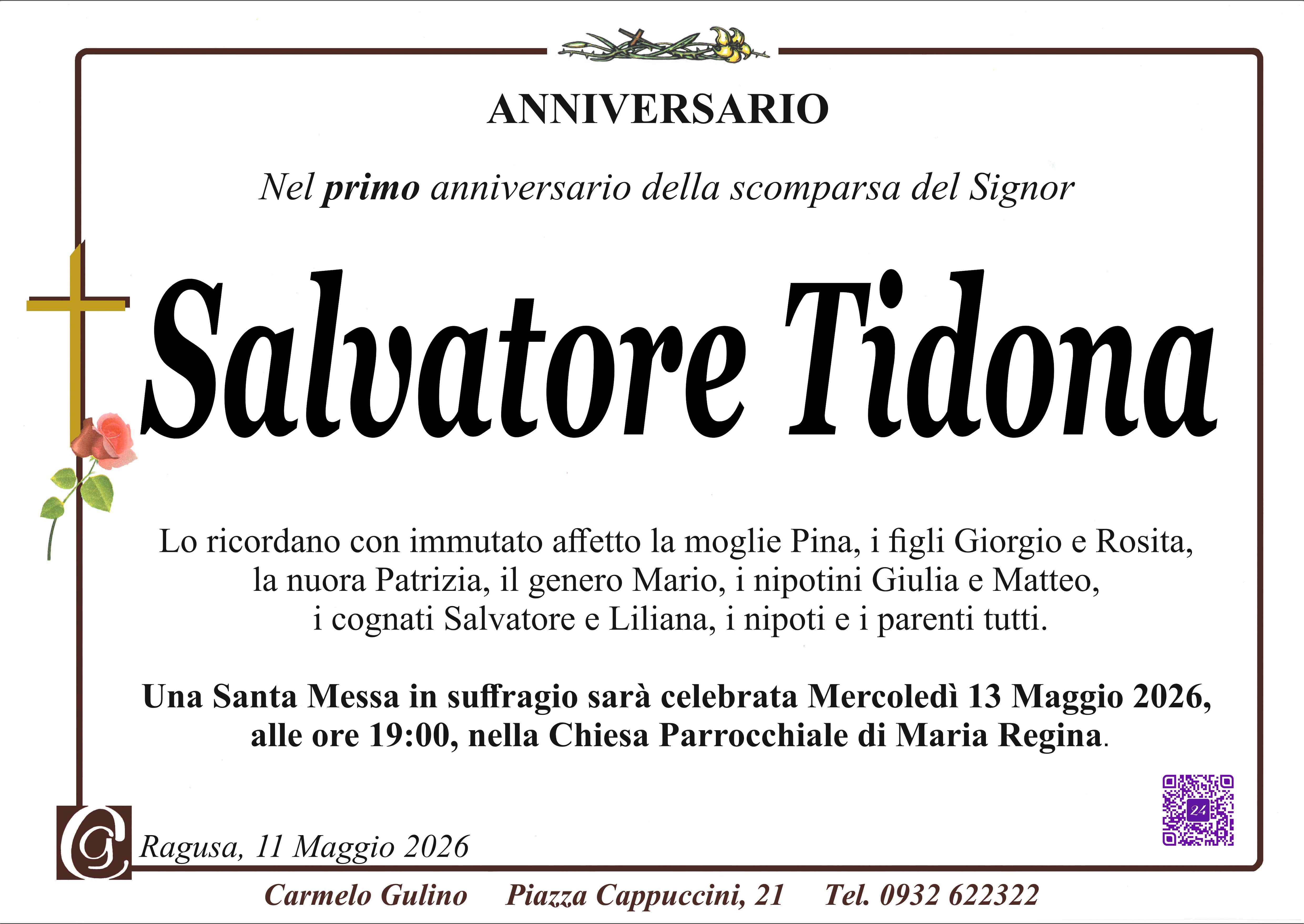 Anniversario: Salvatore Tidona
