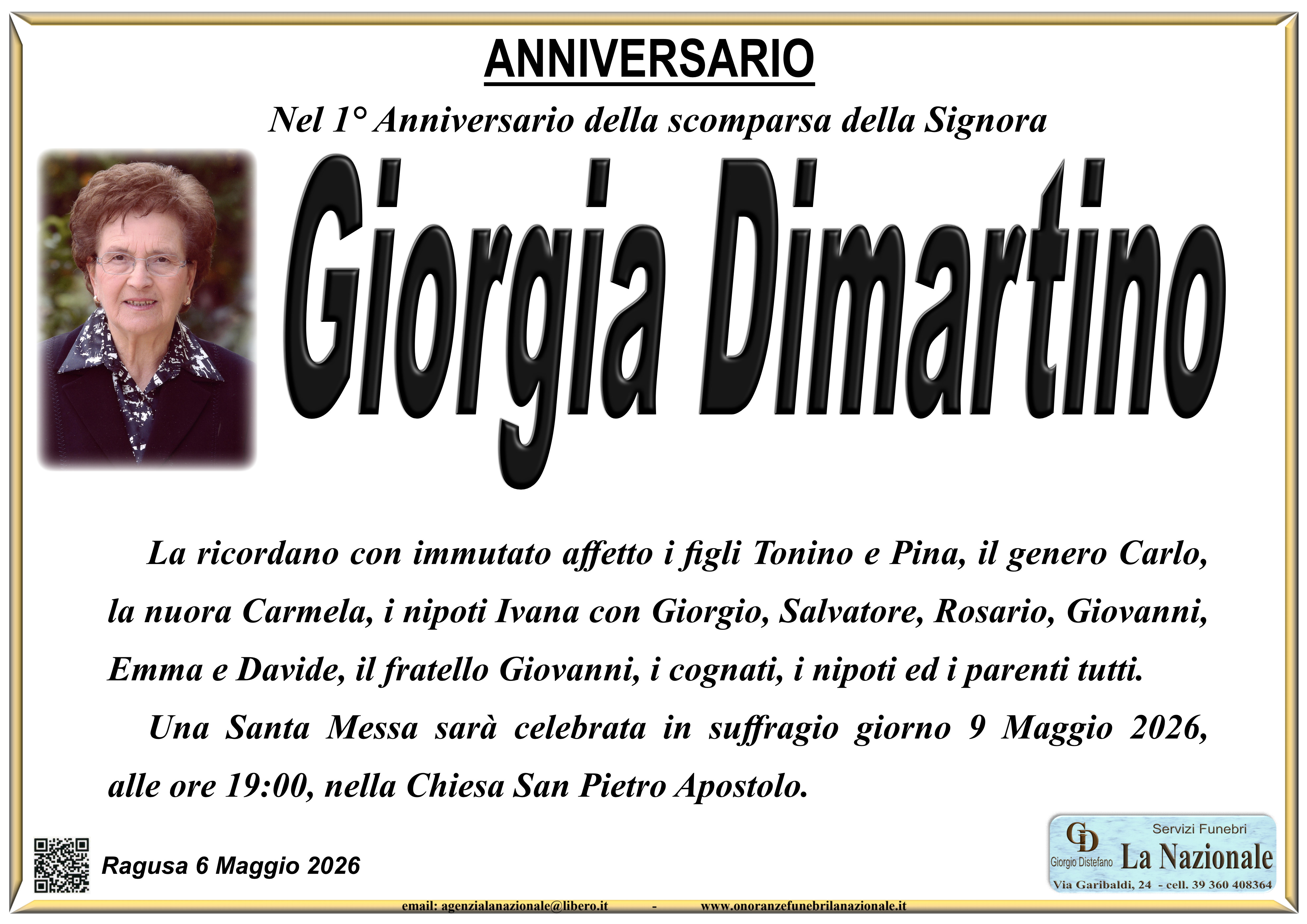Anniversario: Giorgia Dimartino