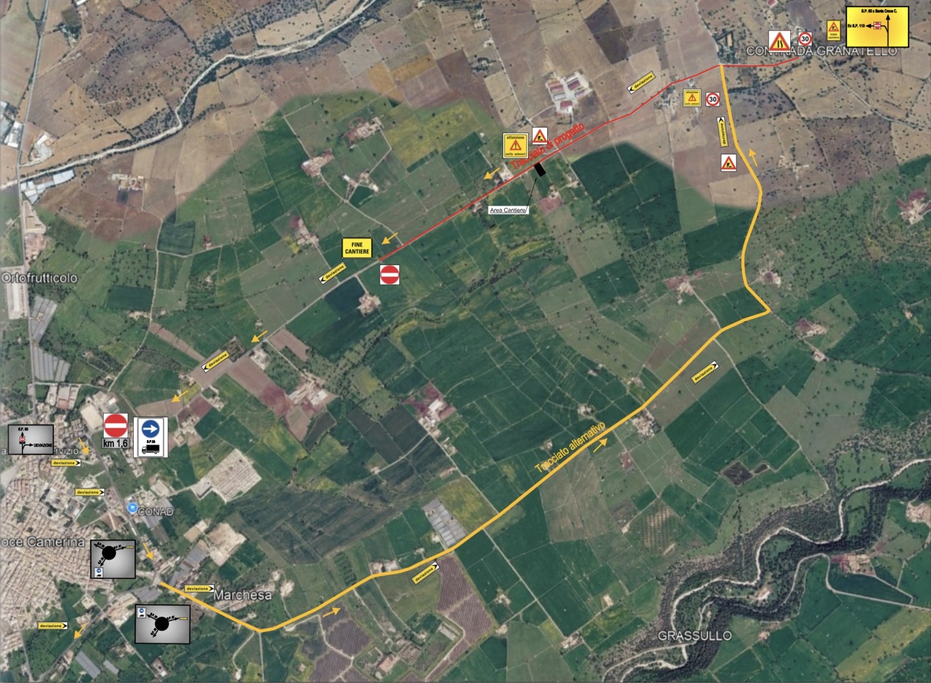 Al via i lavori sulla SP60: viabilità modificata tra Ragusa e Santa Croce Camerina