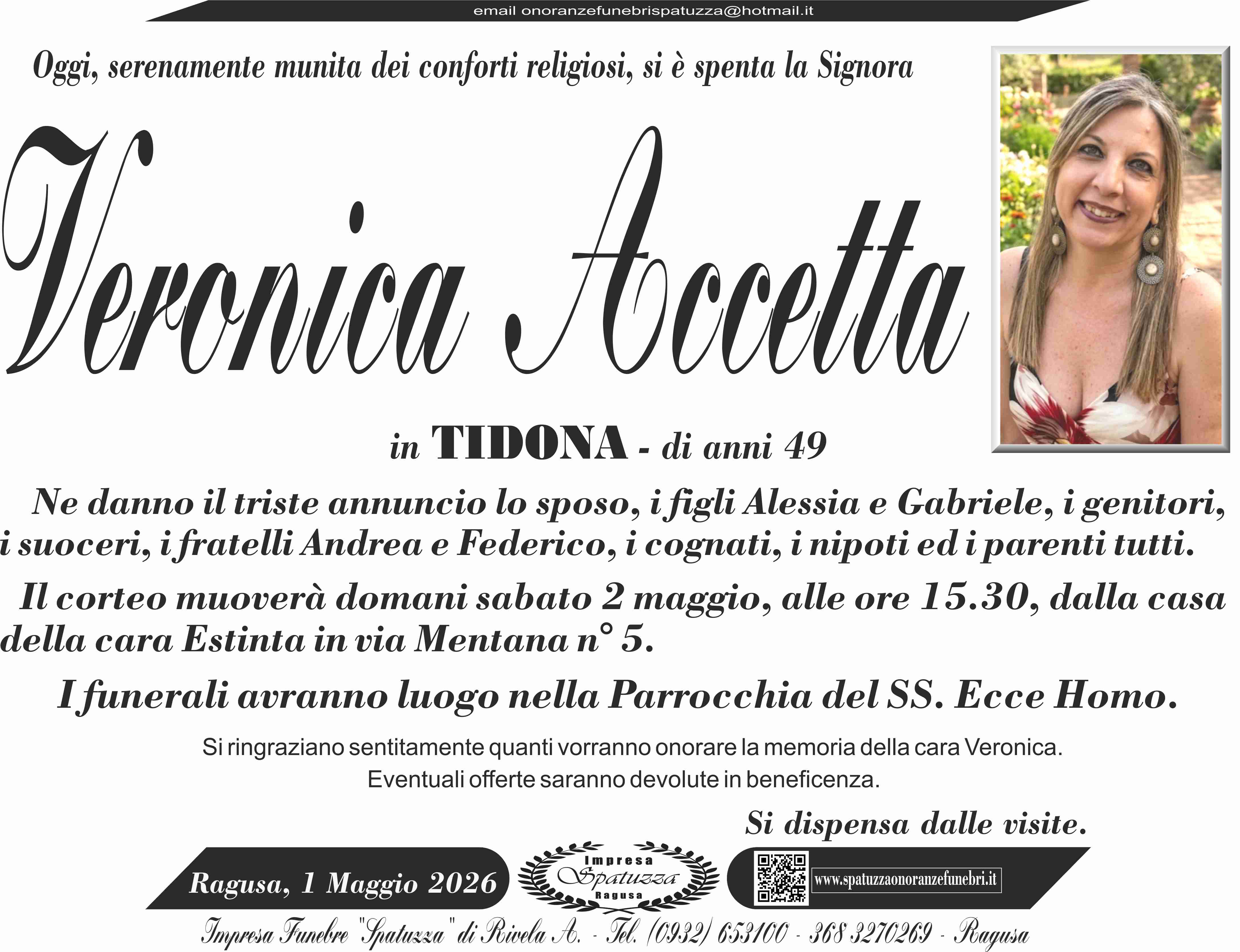 Necrologi: Veronica Accetta