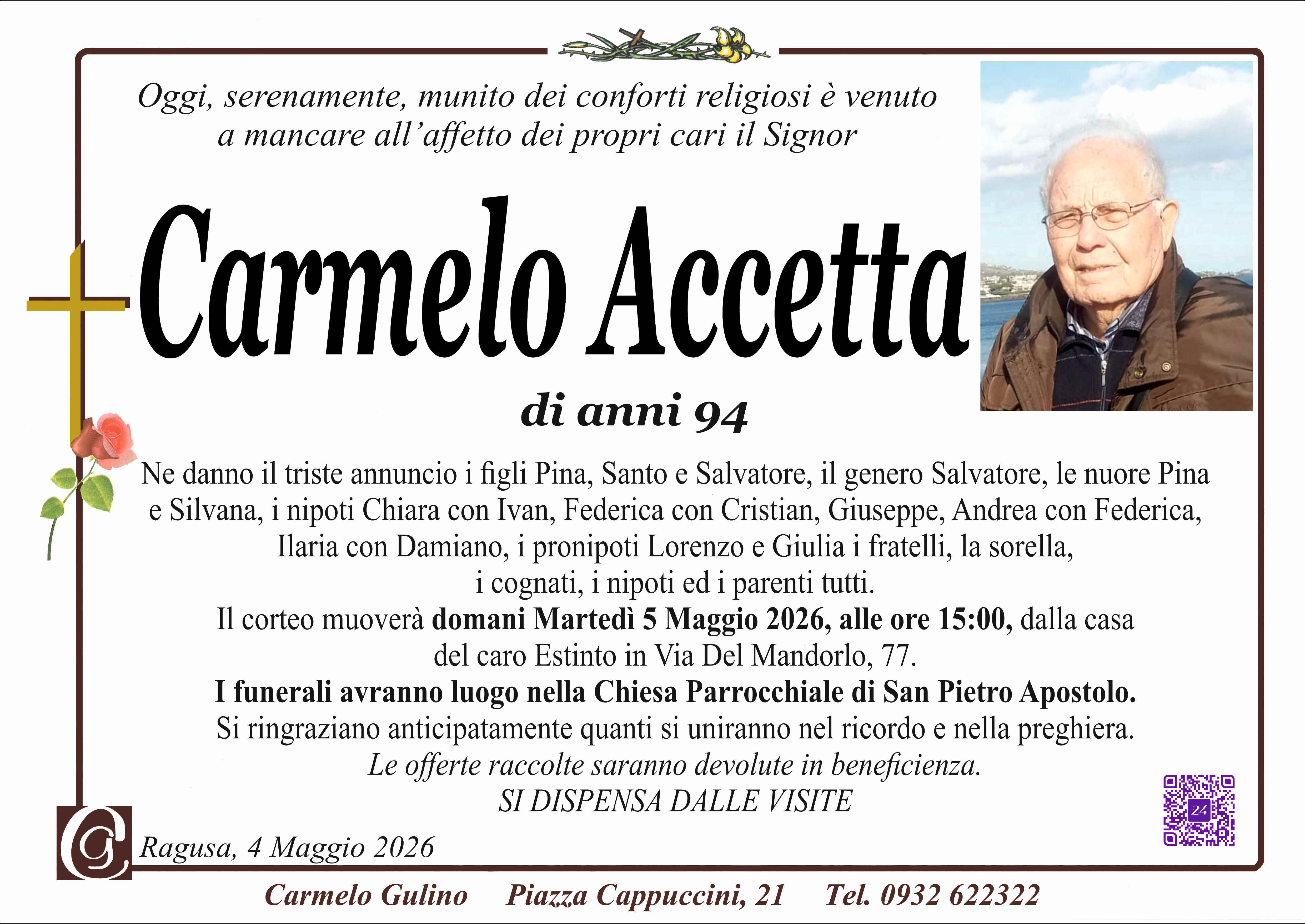 Necrologi: Carmelo Accetta