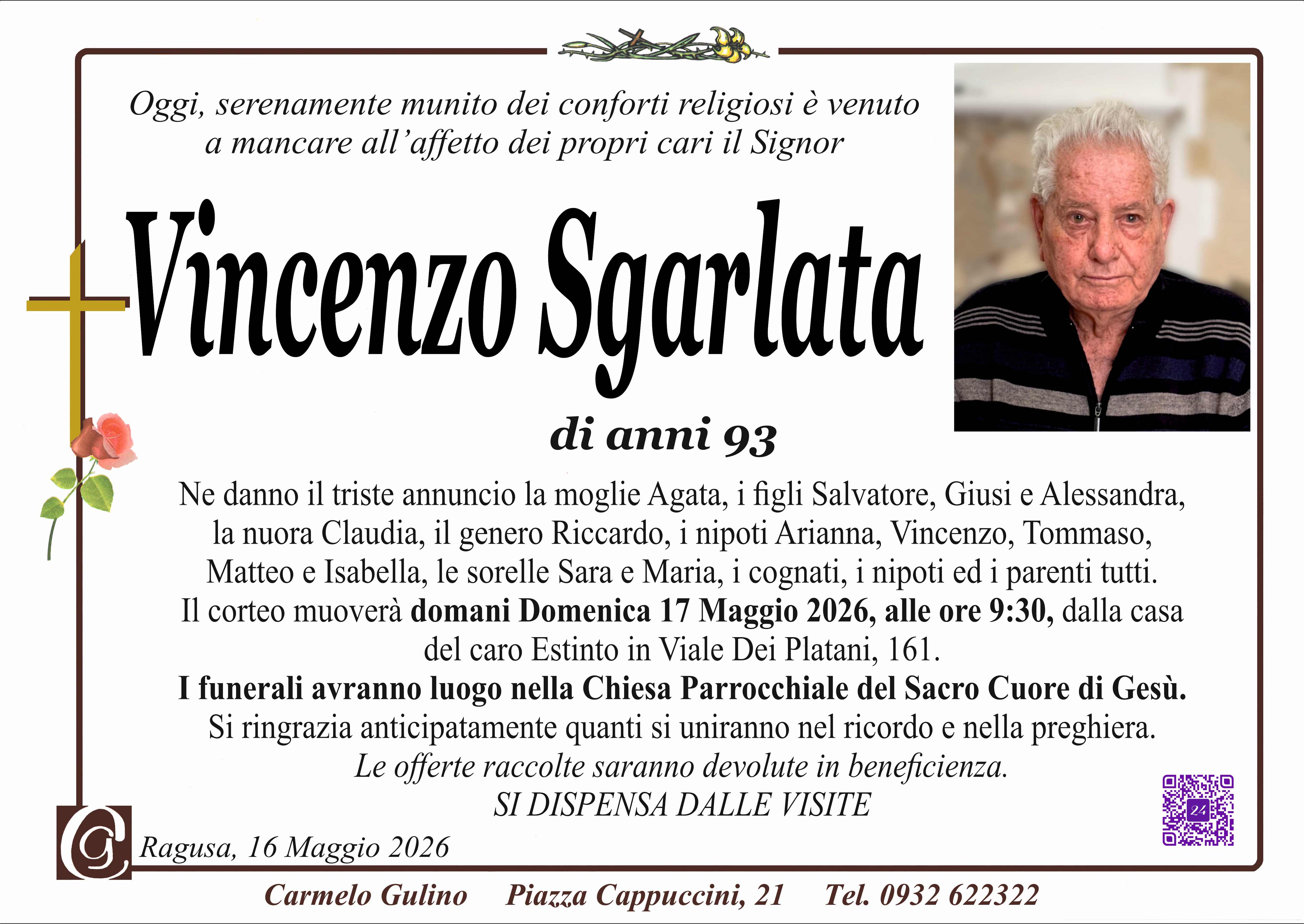 Necrologi: Vincenzo Sgarlata