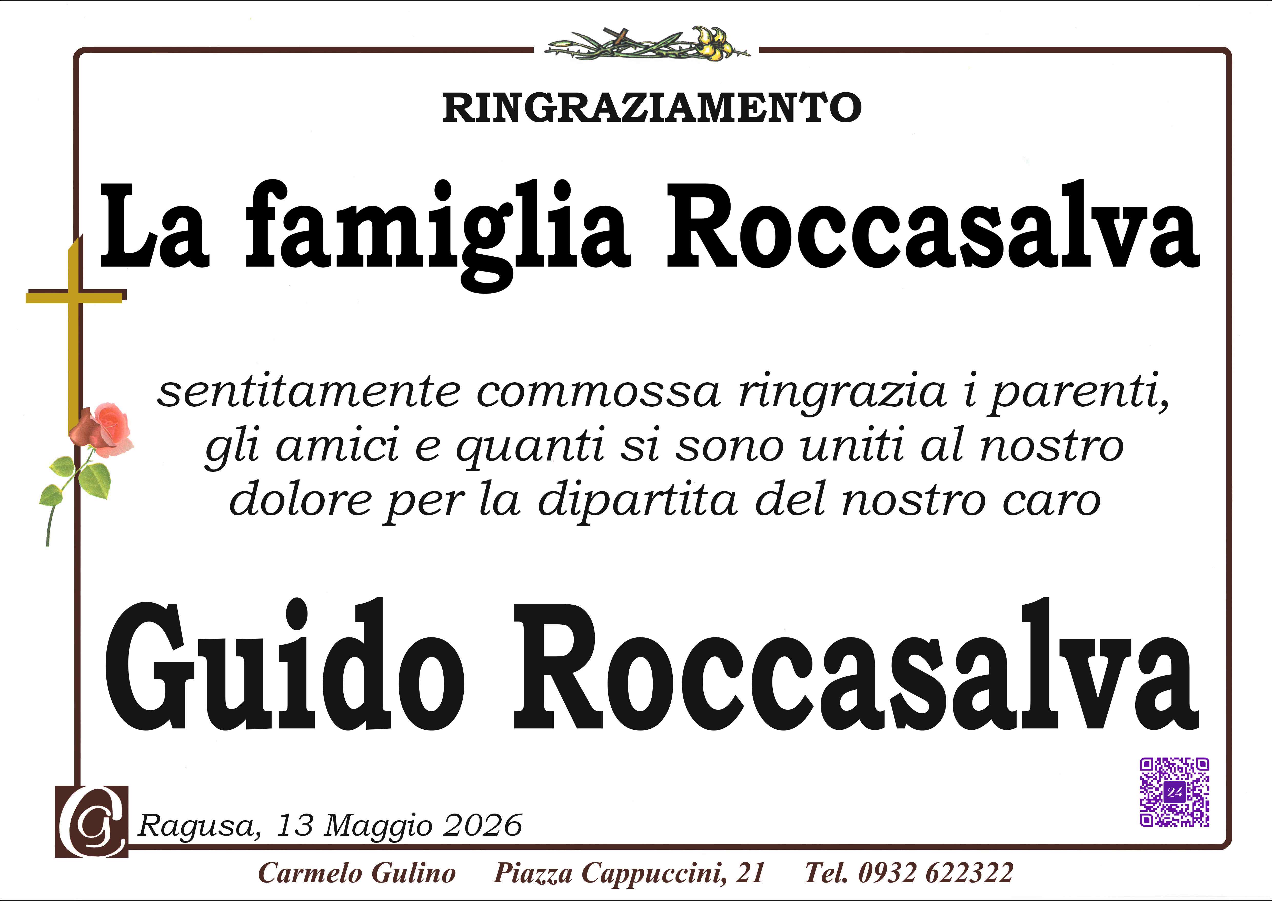 Ringraziamento: famiglia Roccasalva