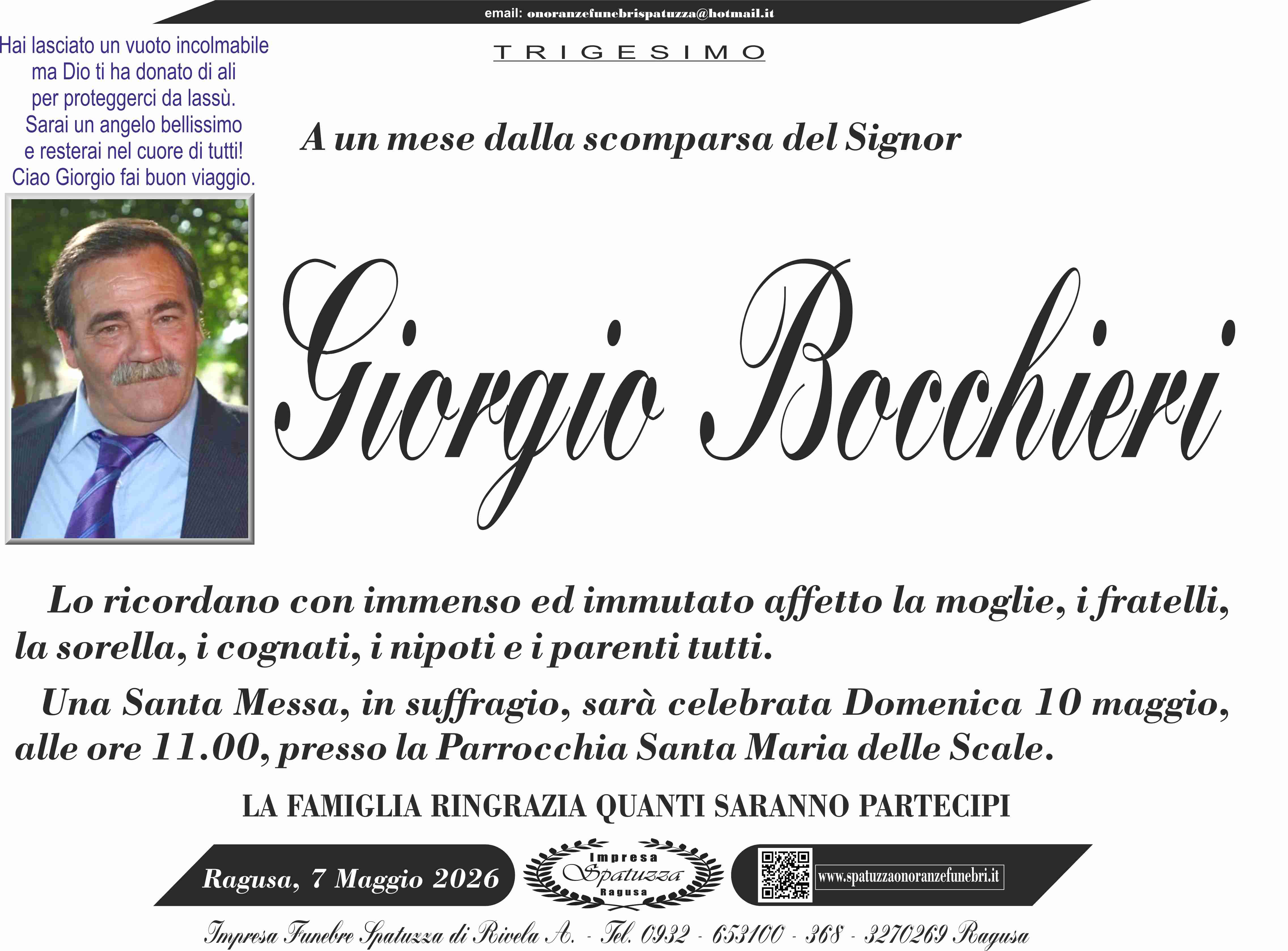 Trigesimo: Giorgio Bocchieri