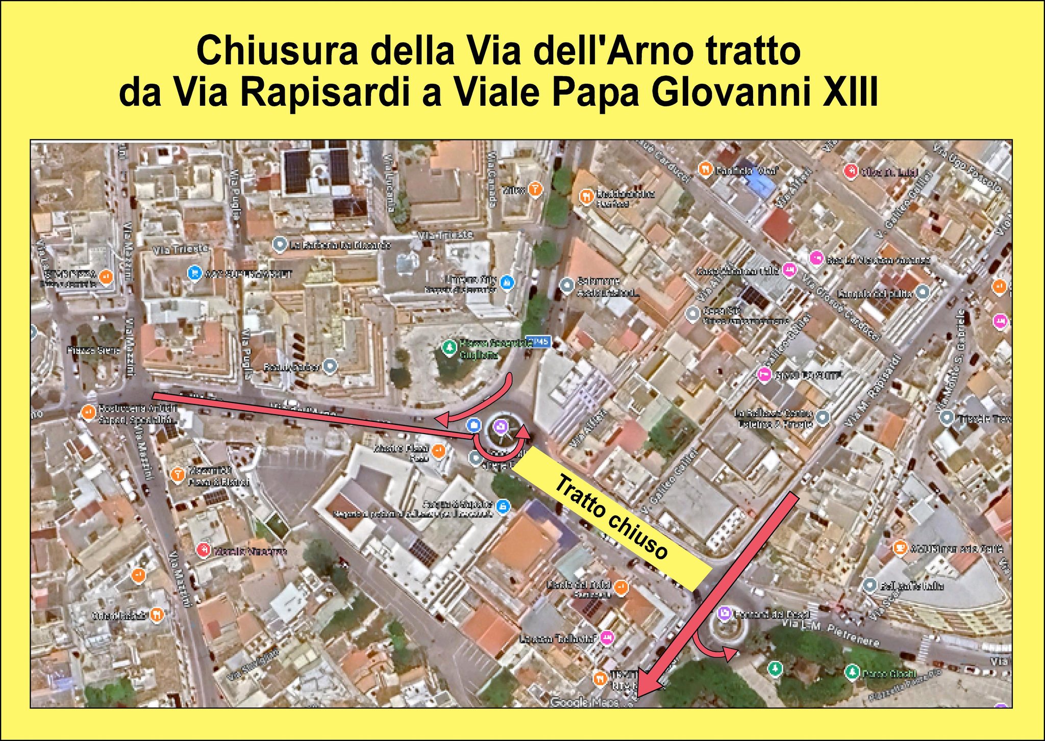 Cambia la viabilità a Pozzallo per lavori anti-allagamento: stop al traffico in via dell’Arno fino al 3 giugno