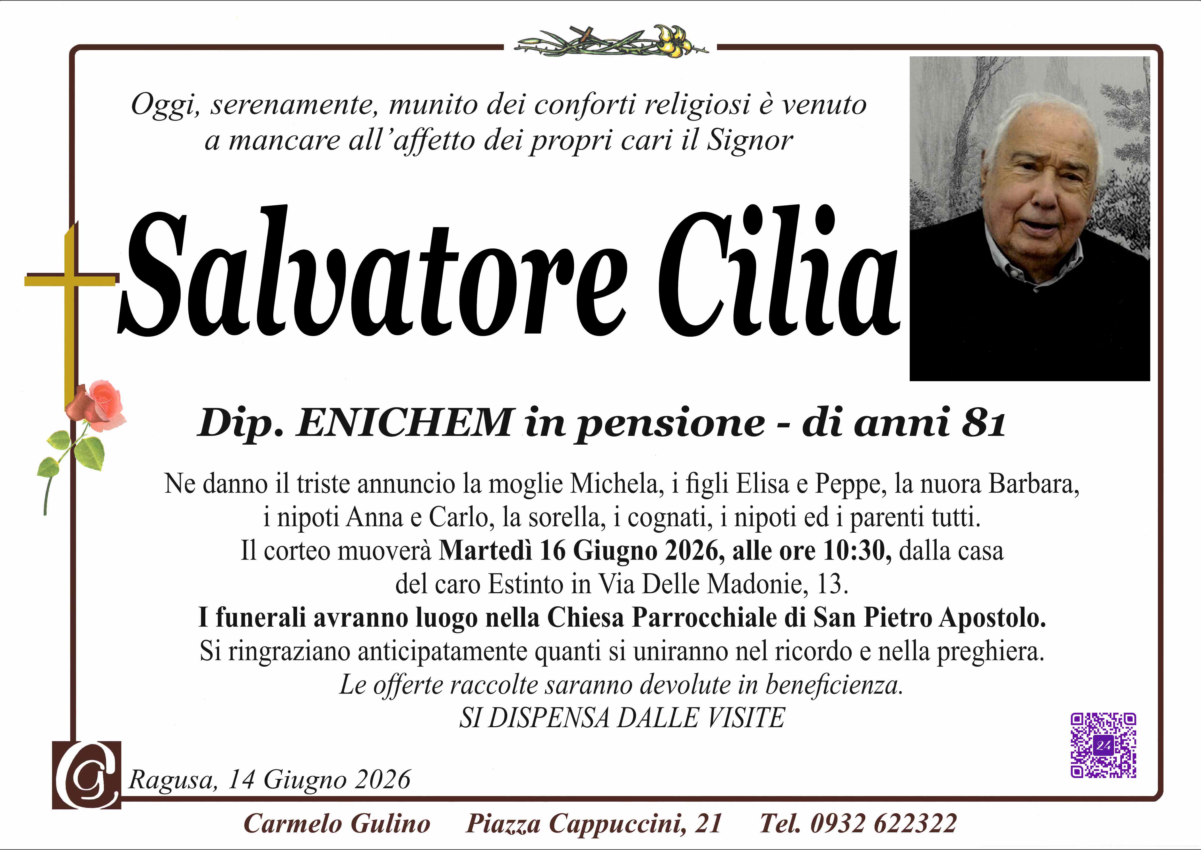 Necrologi: Salvatore Cilia
