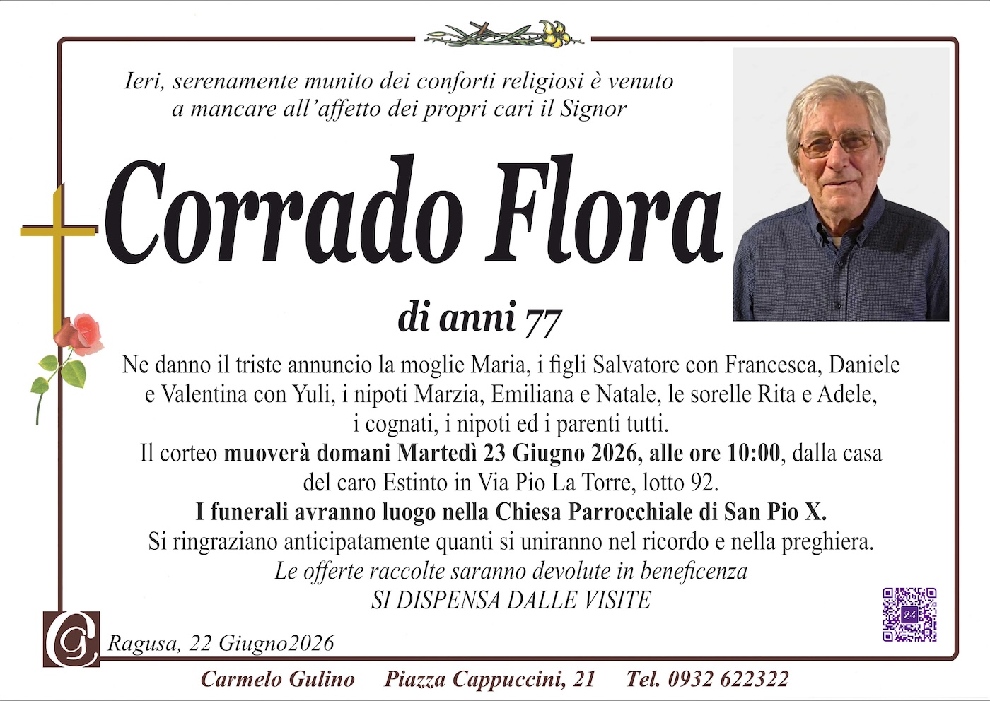 Necrologi: Corrado Flora