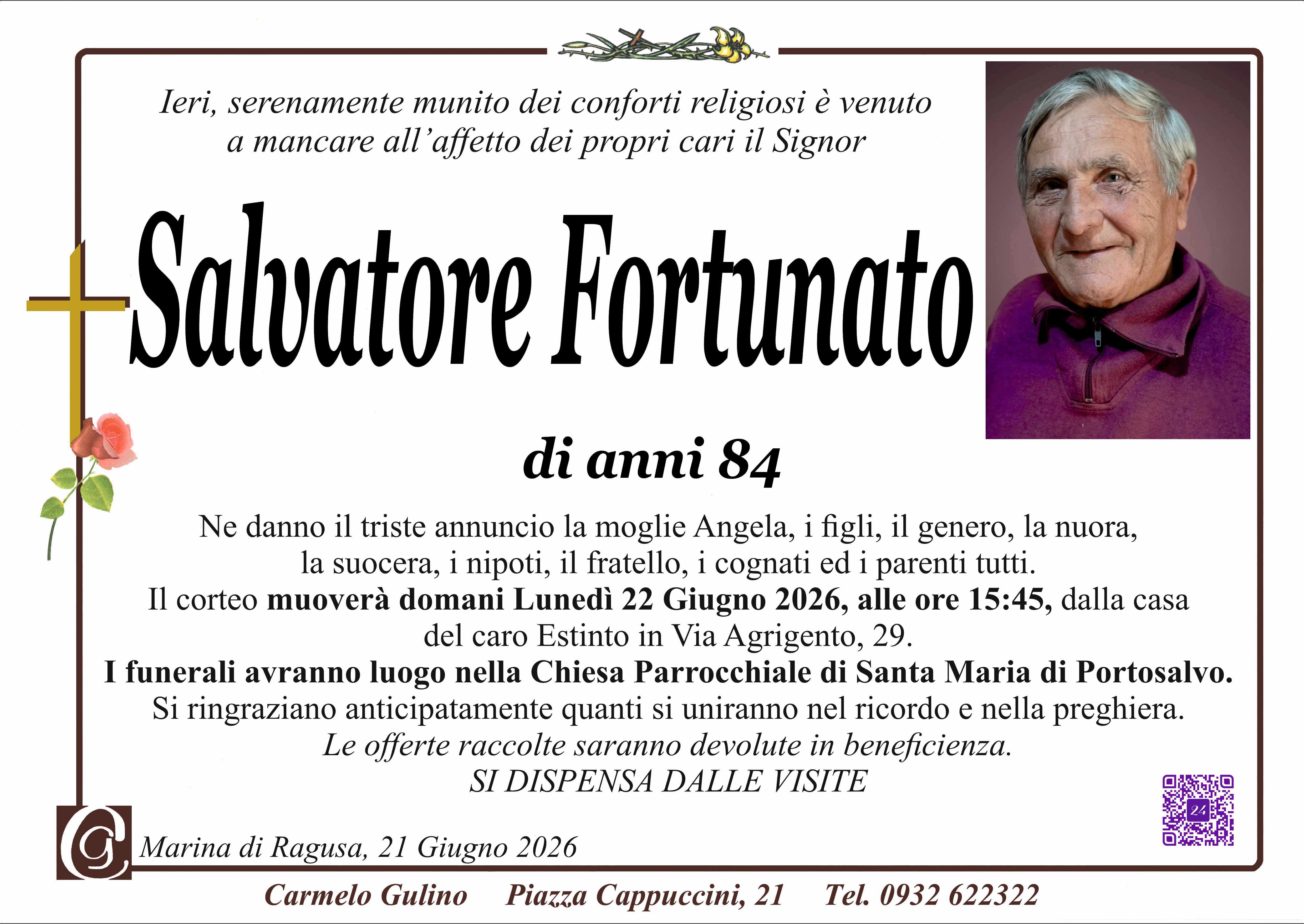 Necrologi: Salvatore Fortunato