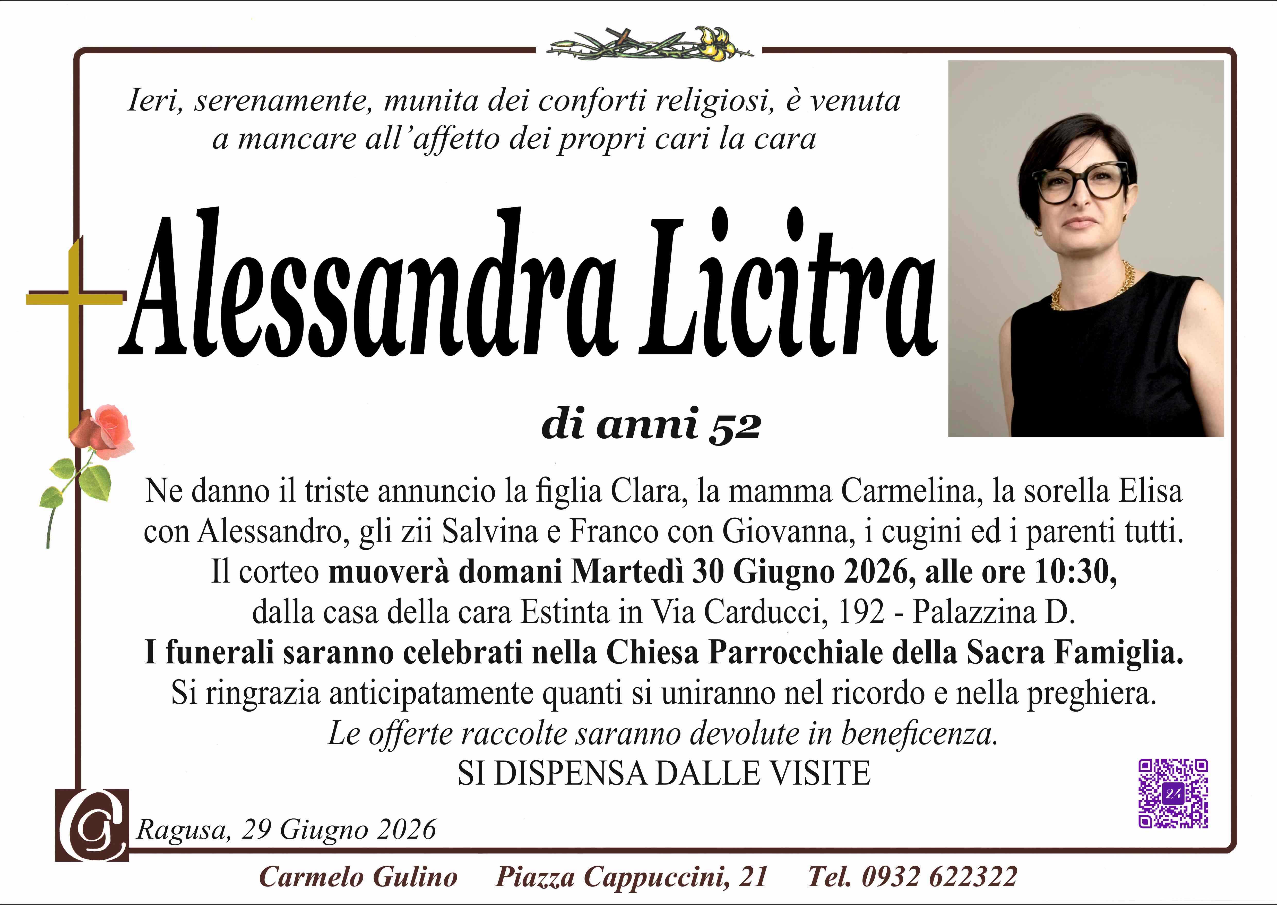 Necrologi: Alessandra Licitra