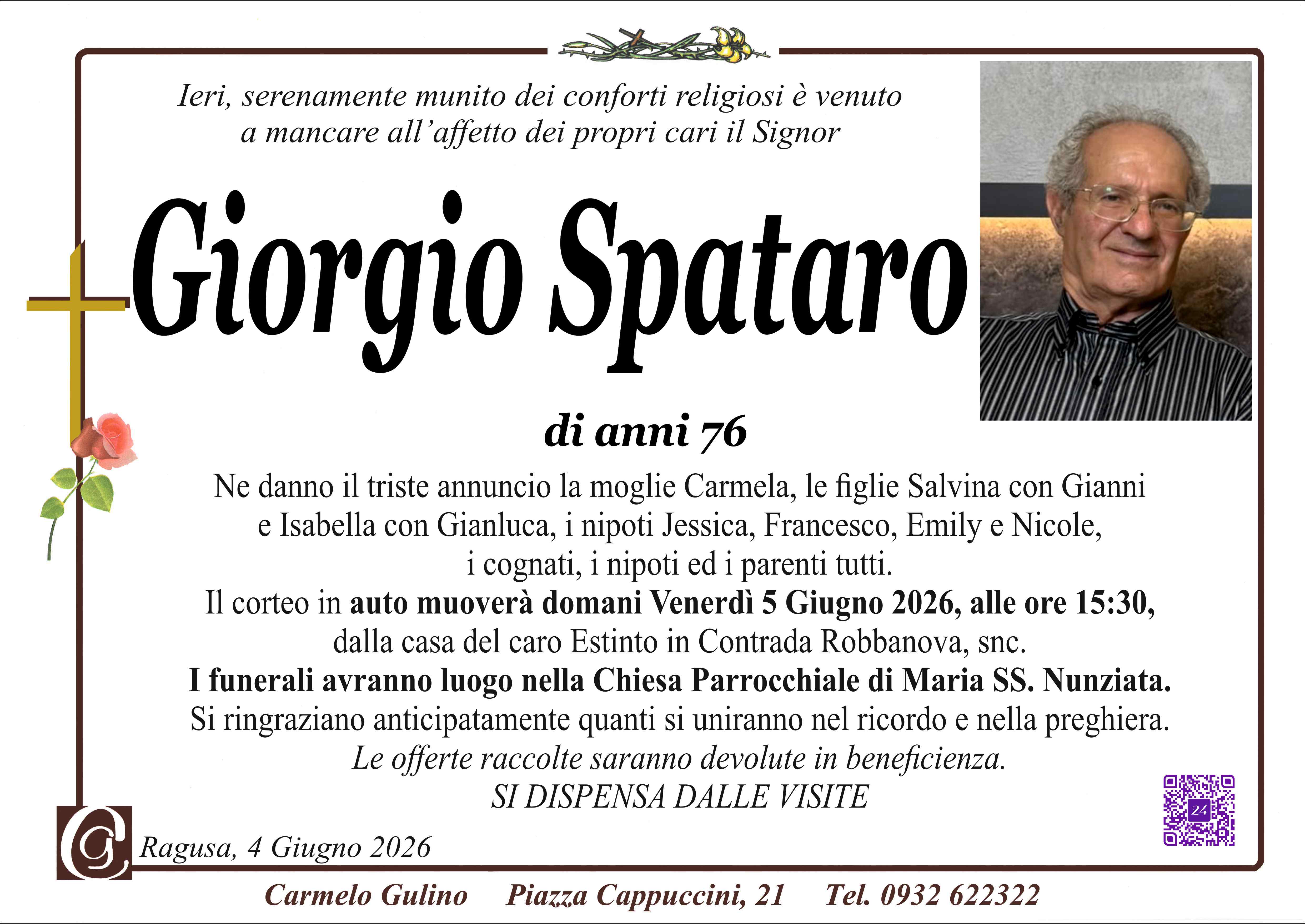 Necrologi: Giorgio Spataro