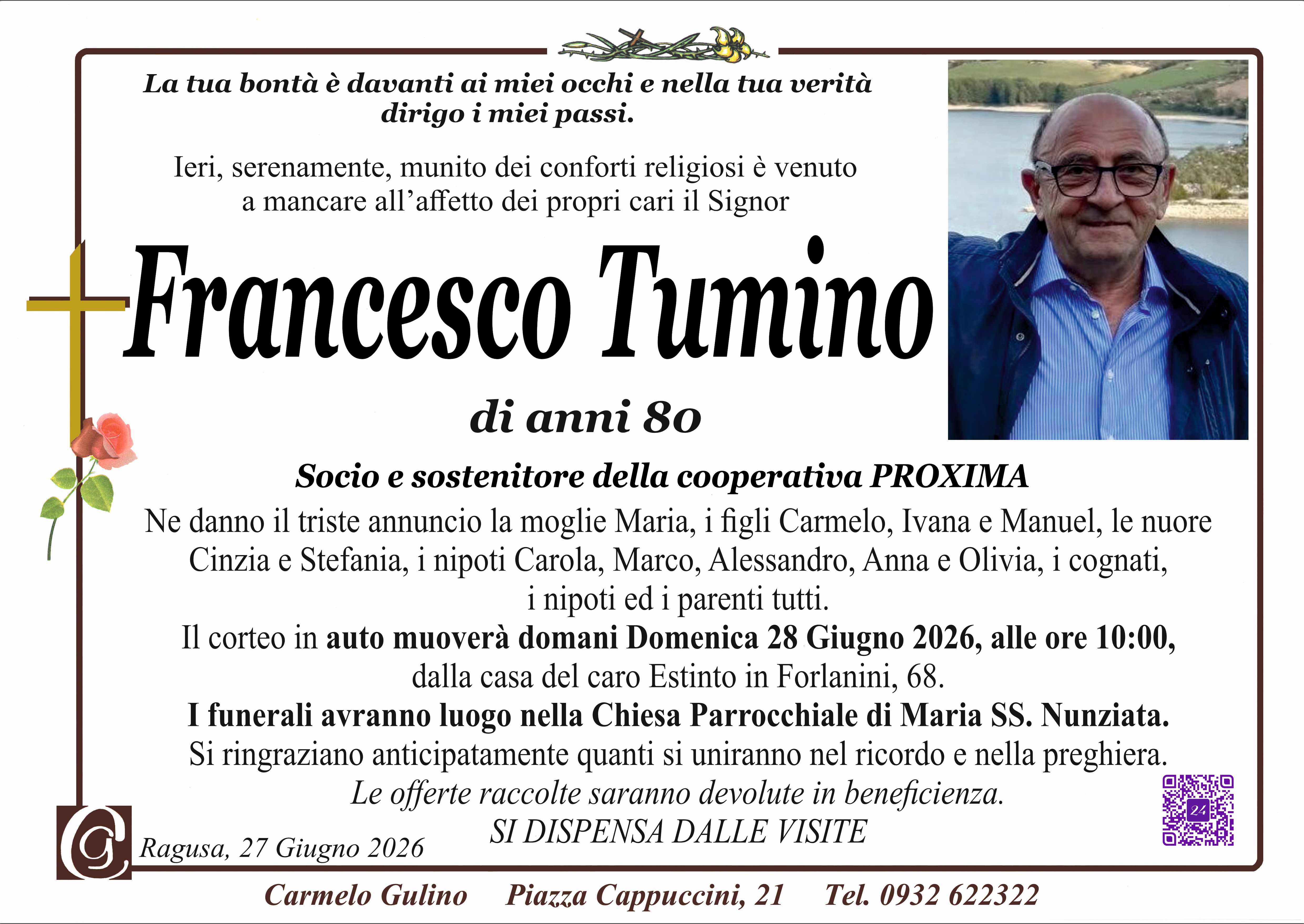 Necrologi: Francesco Tumino