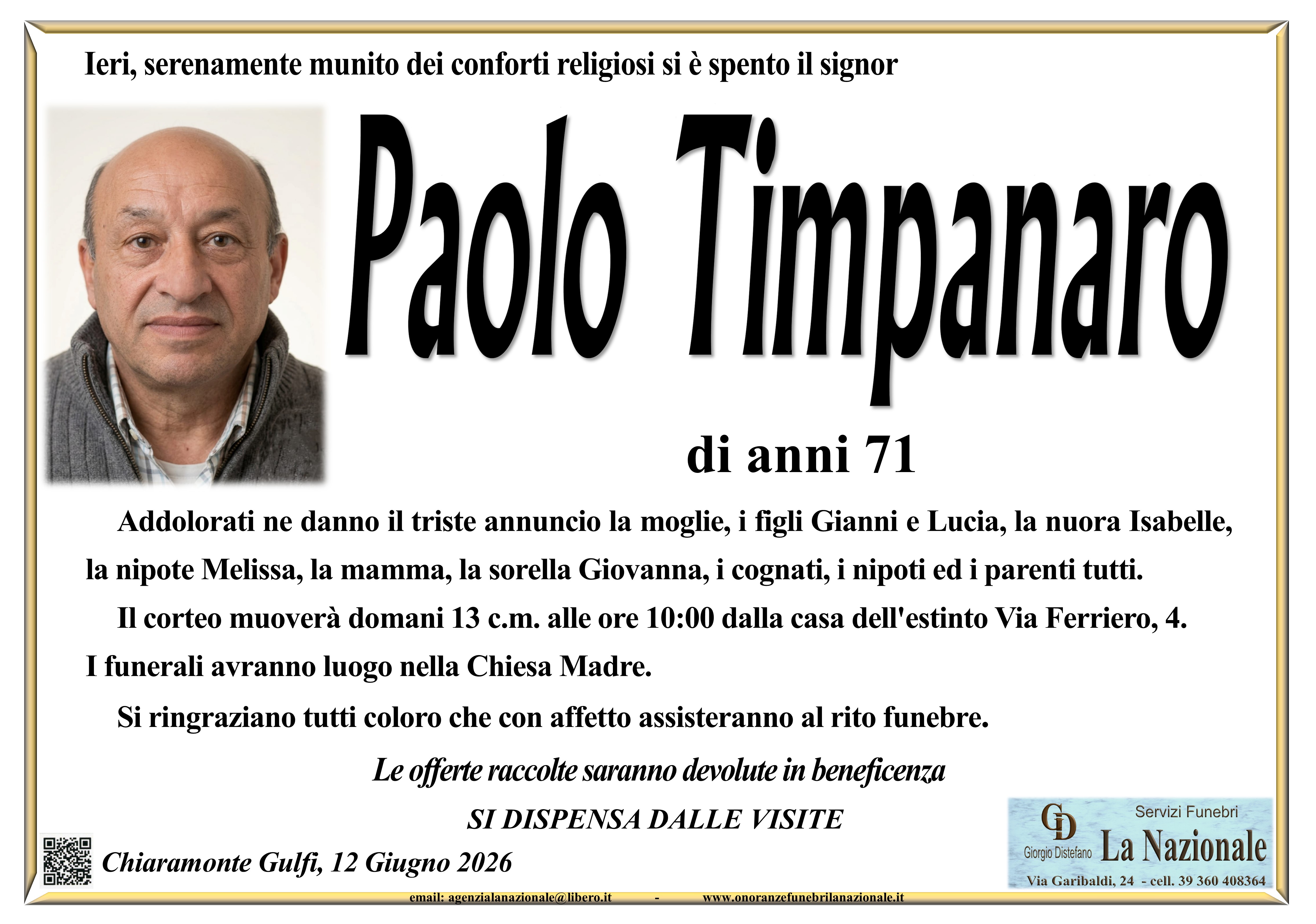 Necrologi: Paolo Timpanaro