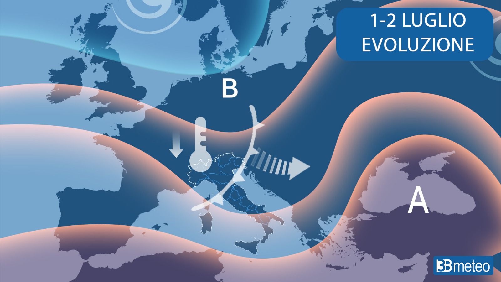 Ondata di caldo record in Europa: temperature storiche e poi temporali in arrivo con calo termico