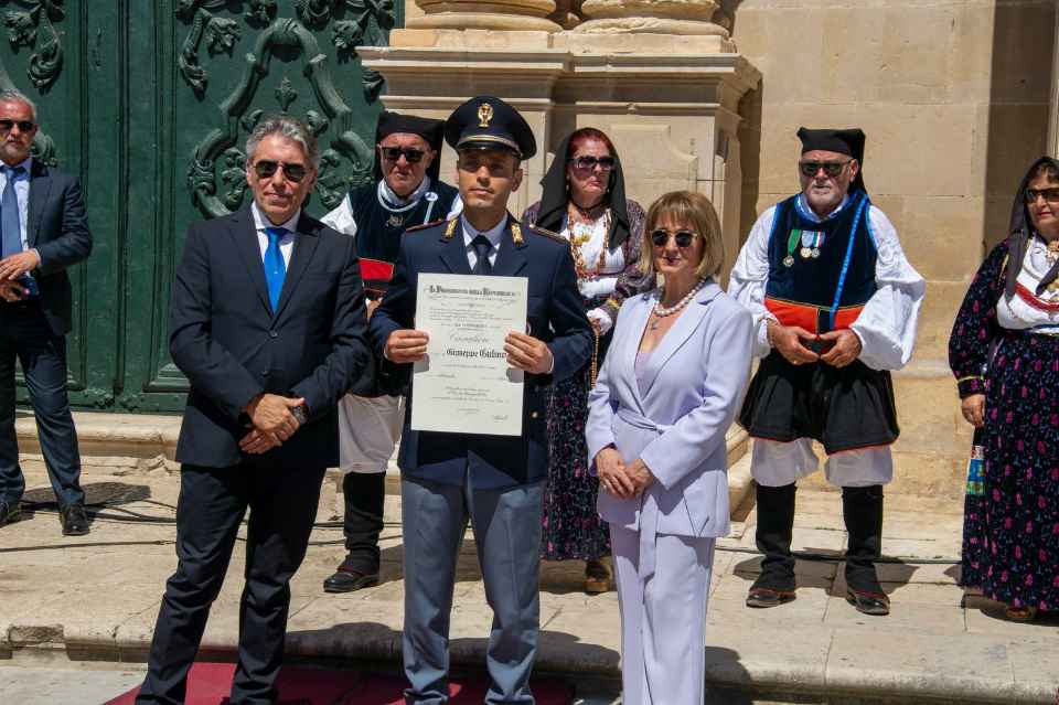 Giuseppe Gulino Cavaliere OMRI: prestigioso riconoscimento al poliziotto della Questura di Ragusa