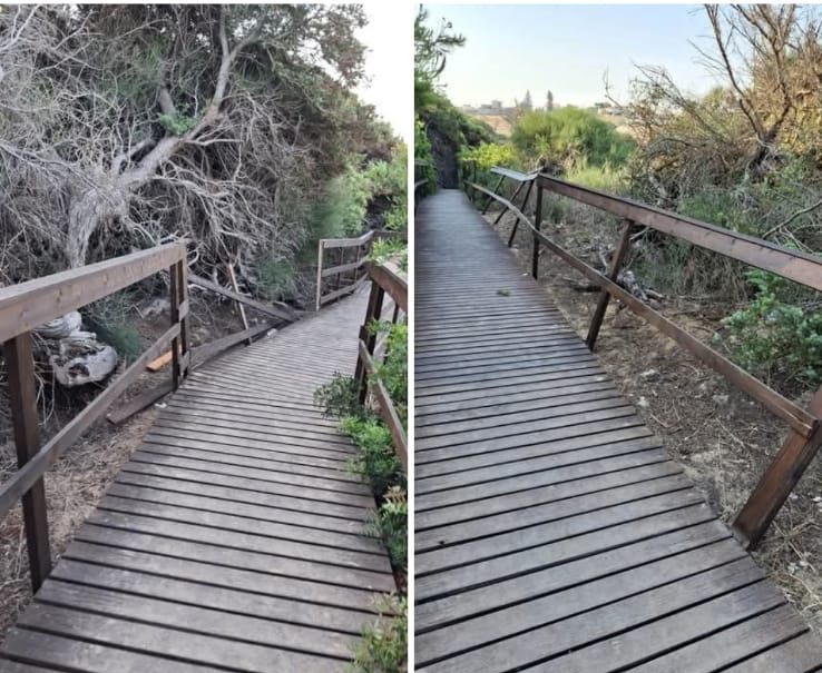 Vandali danneggiano passerella a Torre di Mezzo. Il sindaco denuncia sui social: «Non ci fermeranno»