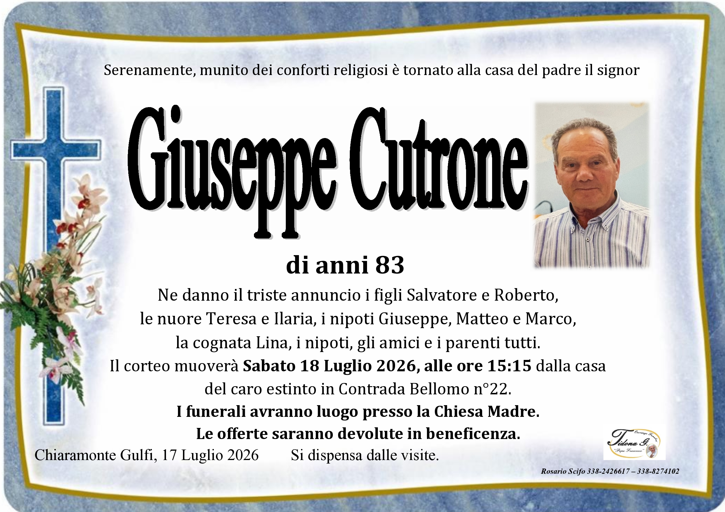 Necrologi: Giuseppe Cutrone