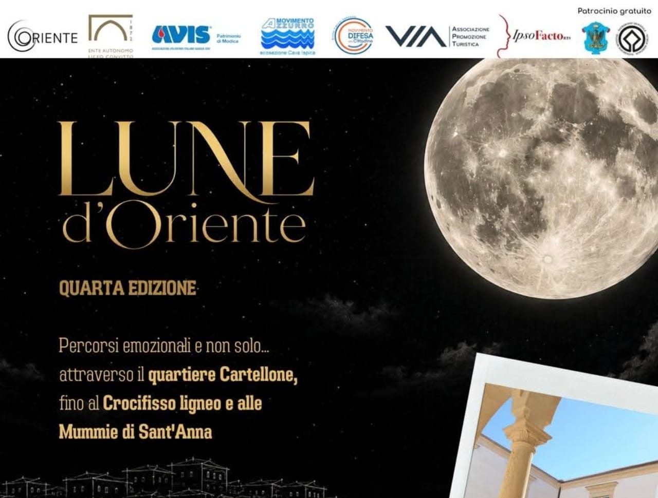 Modica sotto la luna: tornano le passeggiate notturne “Lune d’Oriente” alla scoperta del quartiere medievale Cartidduni