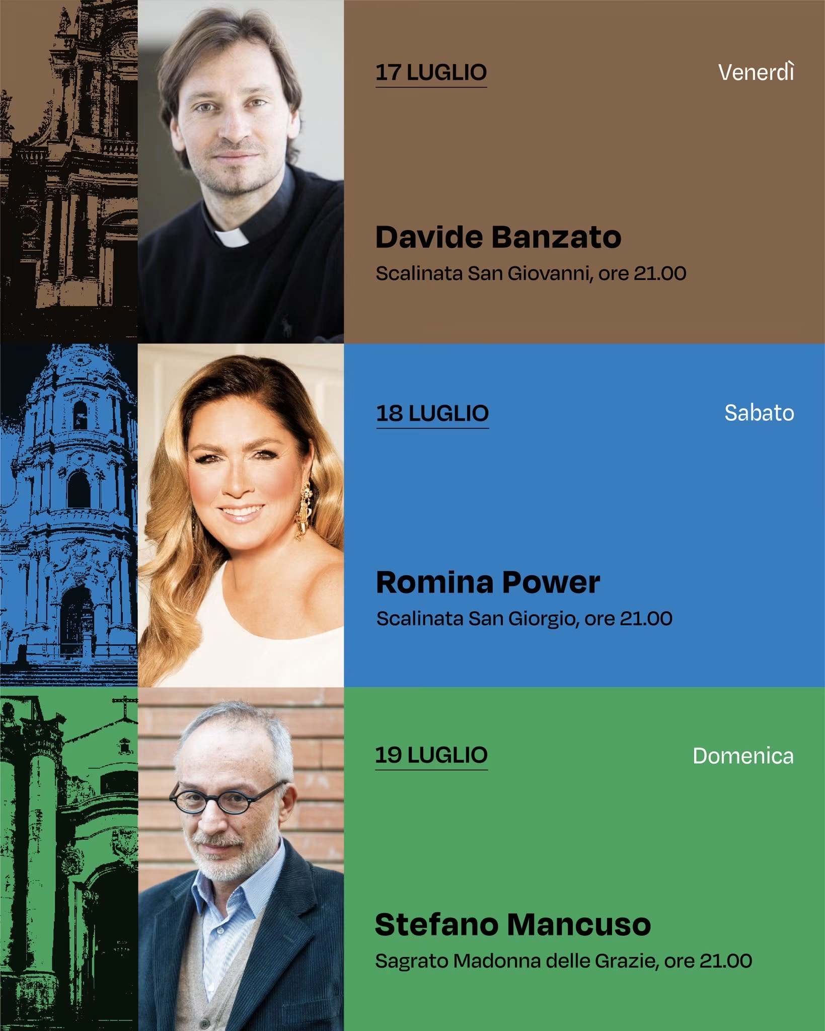 Scenari 2026 accende Modica: quattro giorni di cultura, musica e grandi ospiti con Romina Power, Stefano Mancuso e Daniele Banzato