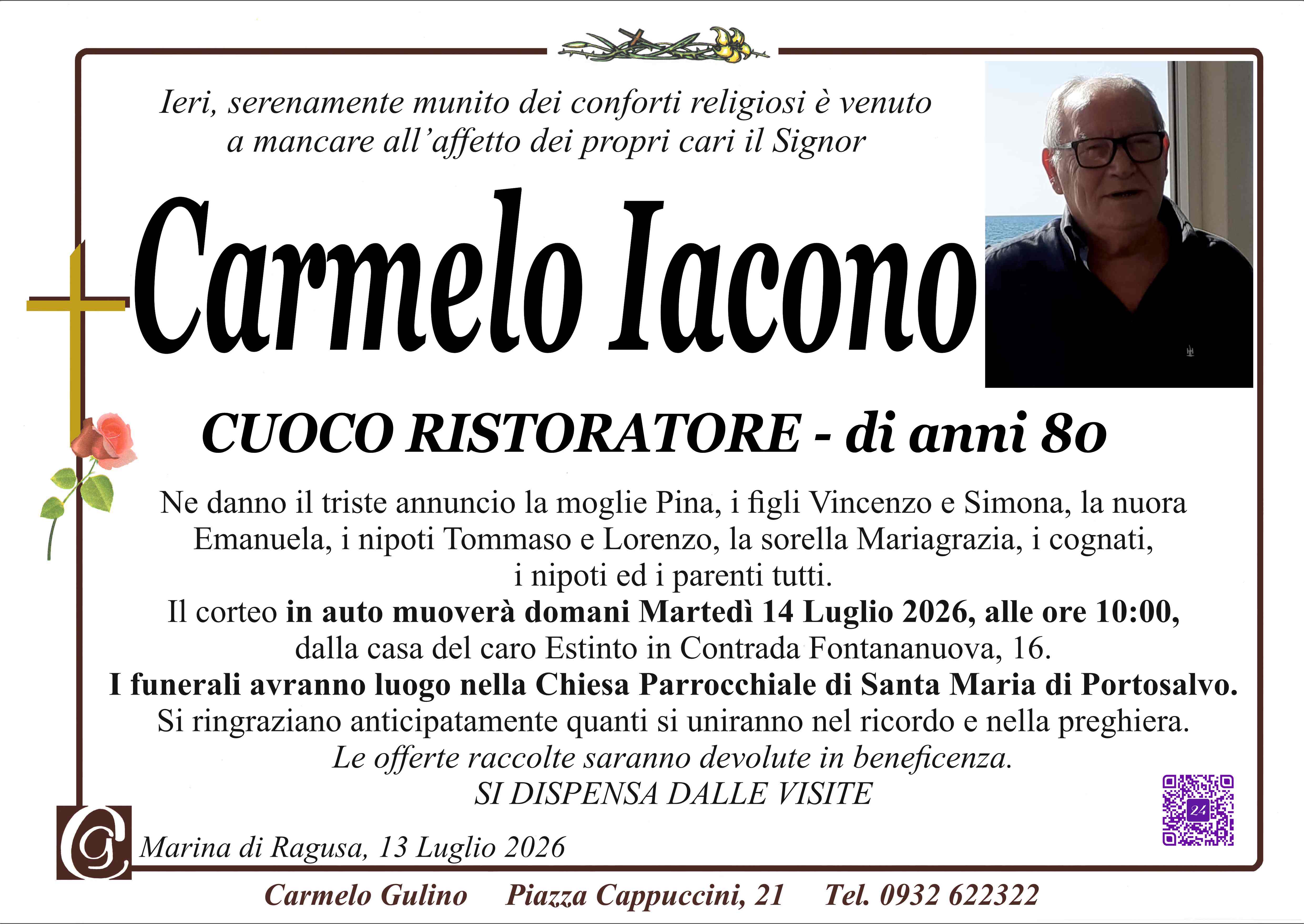 Necrologi: Carmelo Iacono