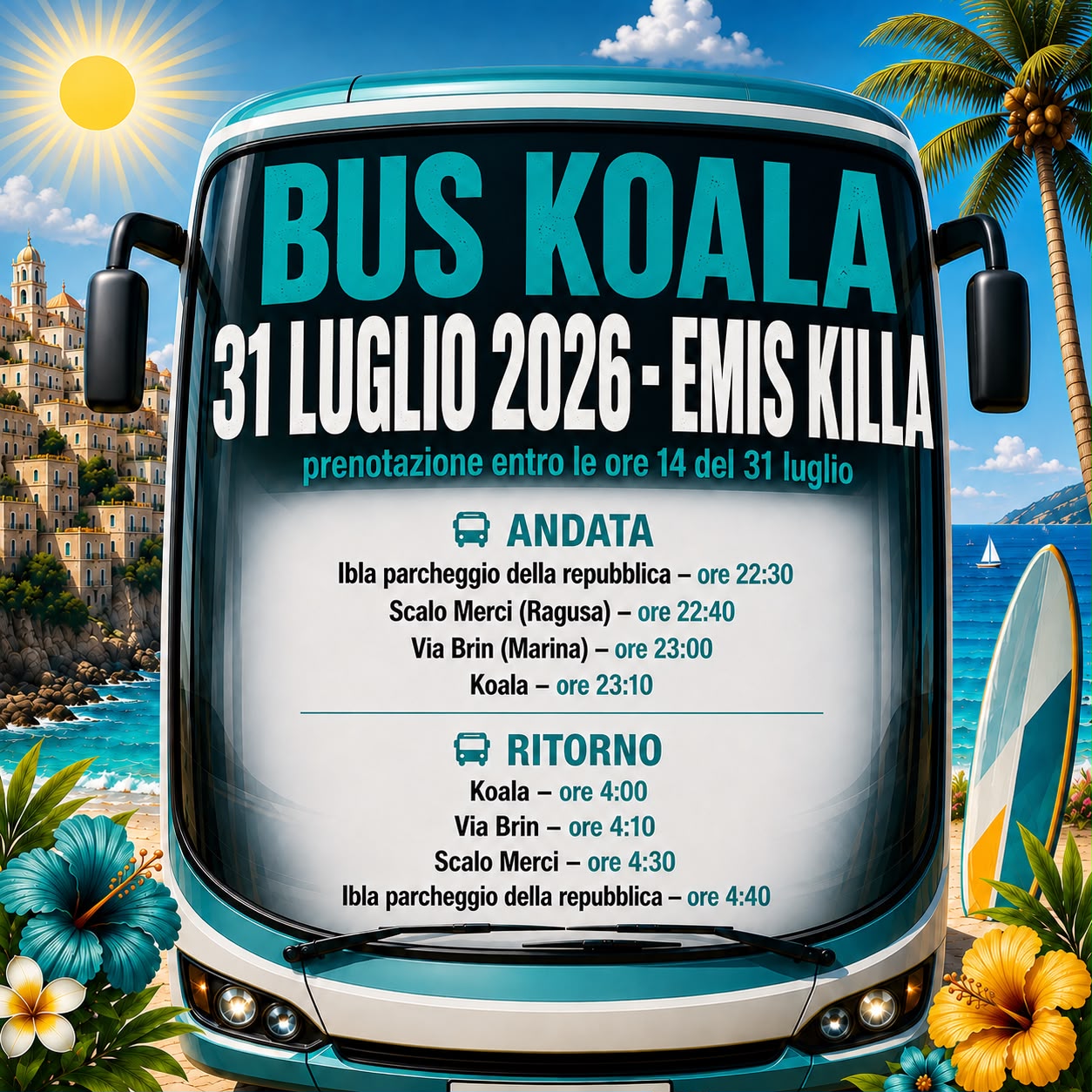 Torna il servizio bus gratuito per il Koala: navetta notturna per vivere la movida in sicurezza