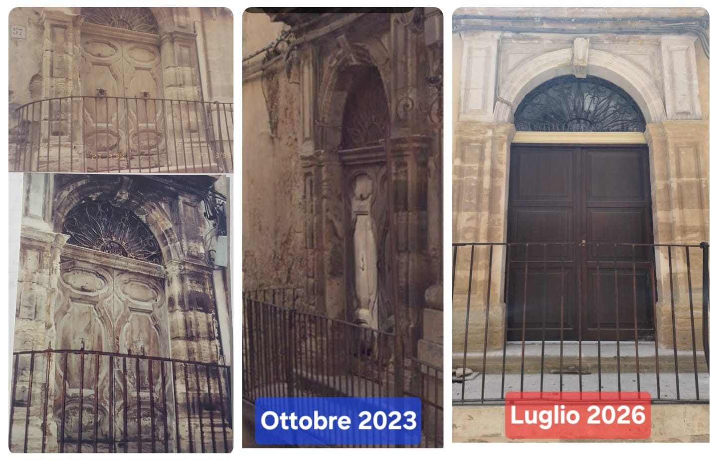 Il giallo dei portoni di Palazzo Paolino De Naro Papa sottoposto a restauro PNRR: “Che fine hanno fatto quelli storici?”