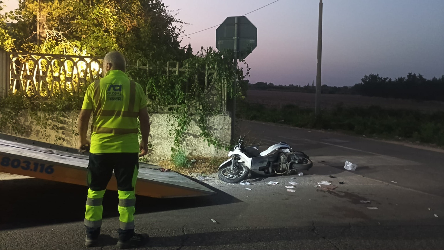 Grave incidente alle porte di Comiso: scooterista di 15 anni trasportato in elisoccorso a Catania