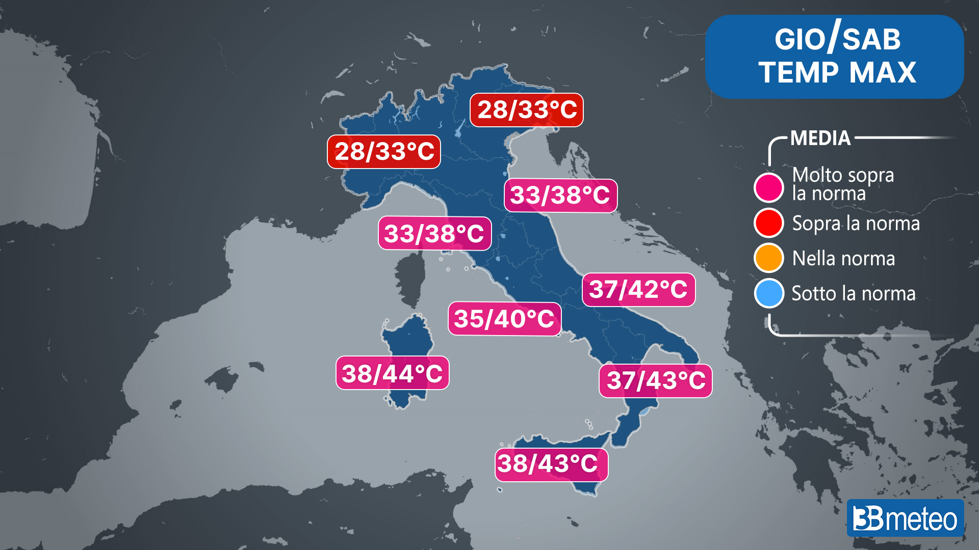 Nuova fiammata africana sull’Italia: al Sud torna il caldo estremo, fino a 45°C