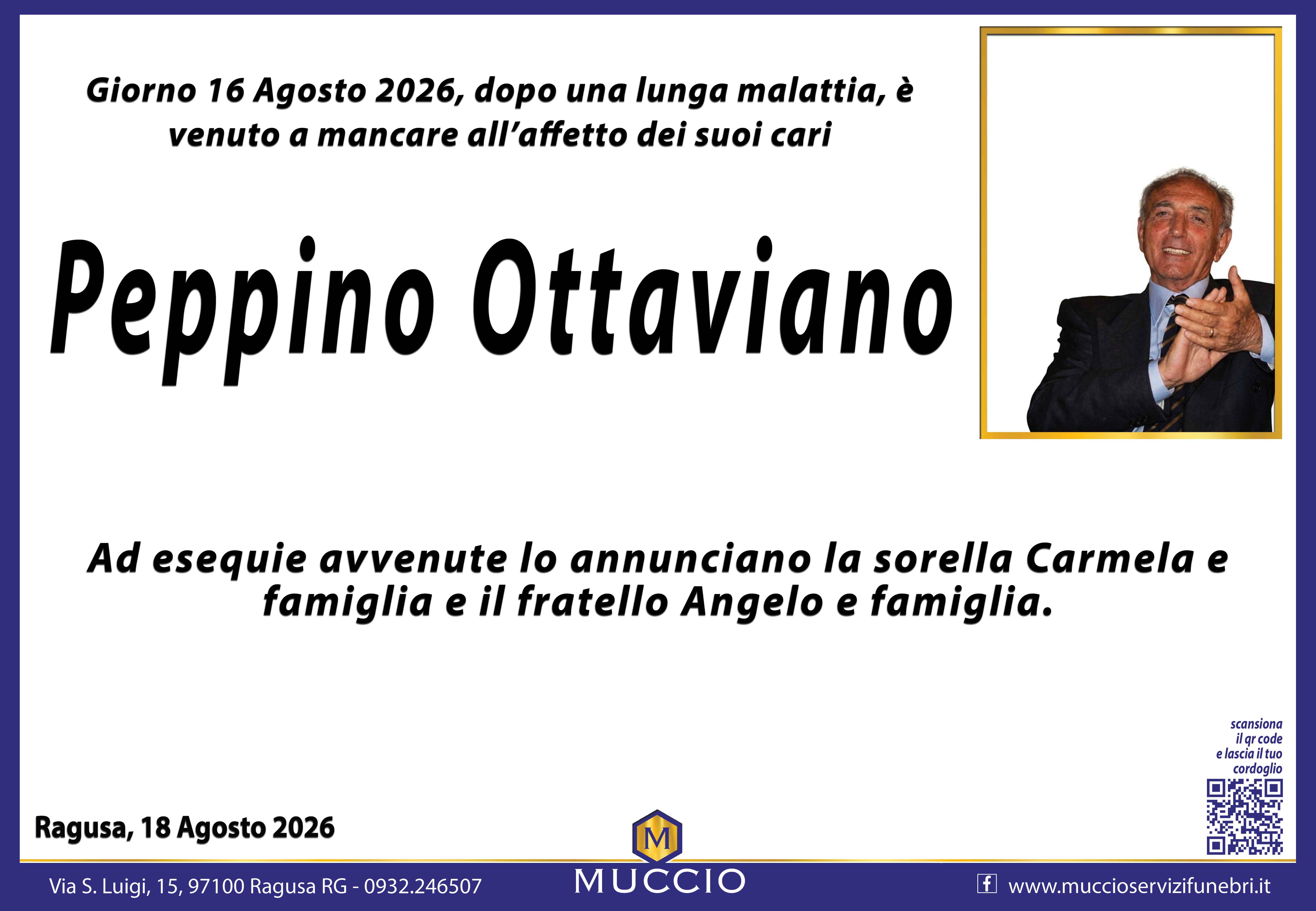Necrologi: Peppino Ottaviano