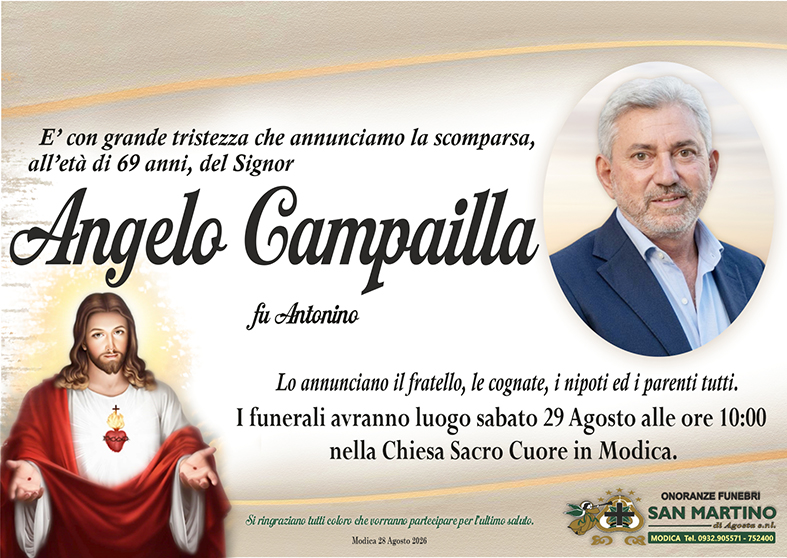 Necrologi: Angelo Campailla