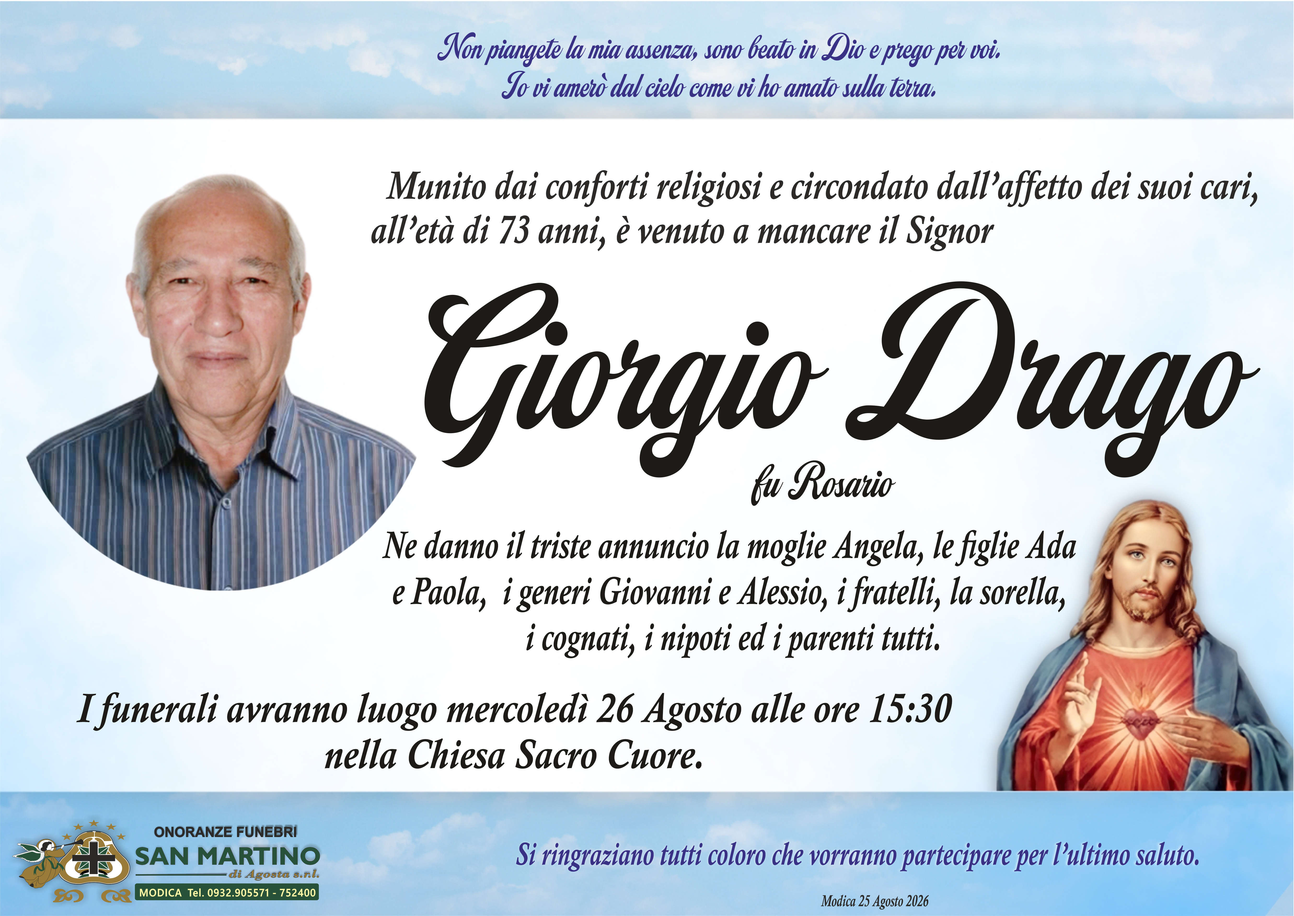 Necrologi: Giorgio Drago