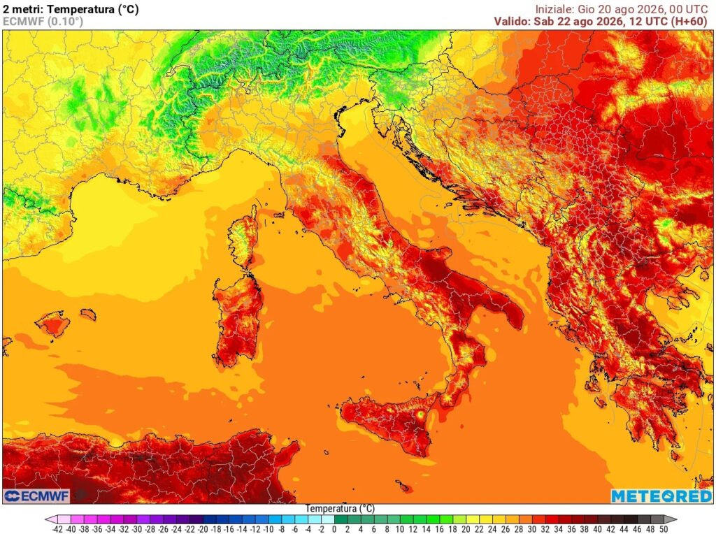 Sud Italia nella morsa del caldo: weekend rovente, picchi fino a 40°C