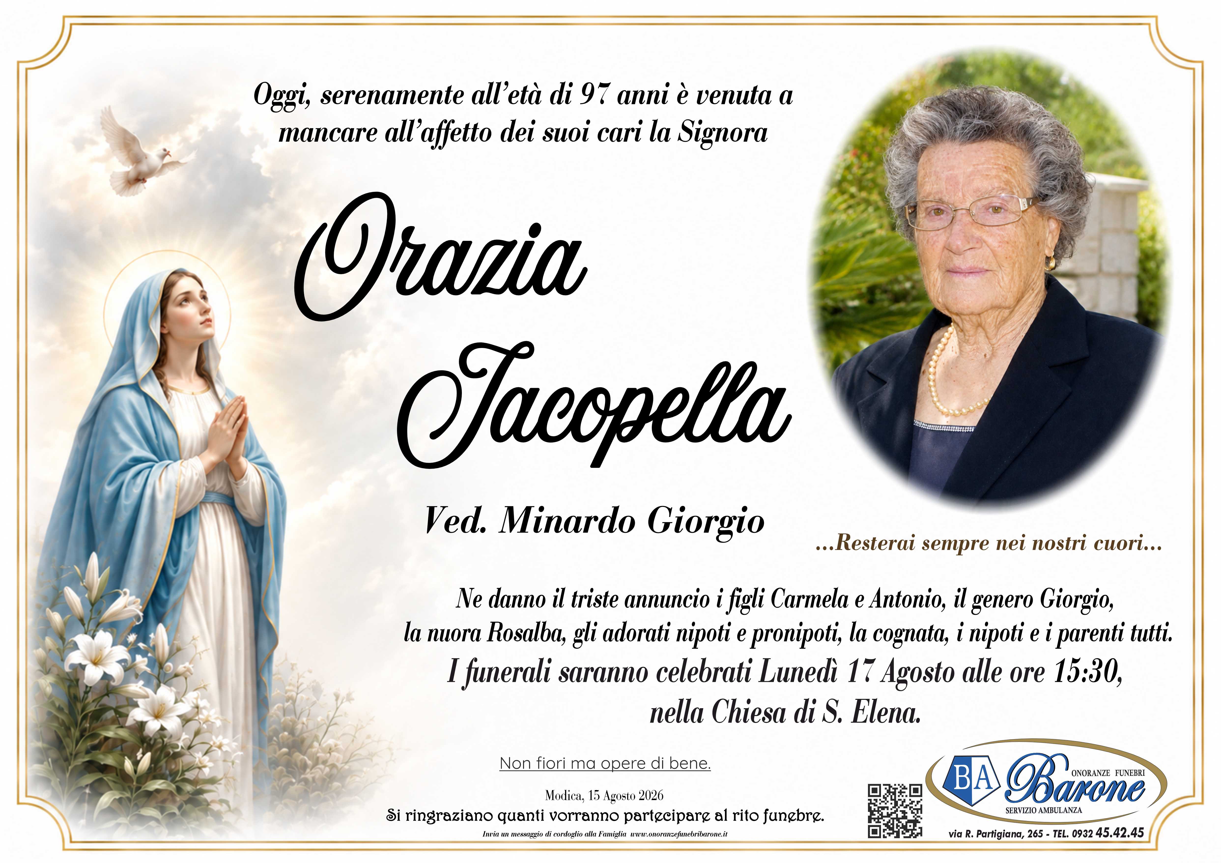 Necrologi: Orazia Iacopella