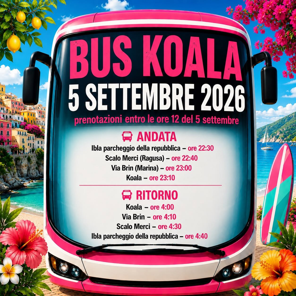 Bus gratuito per il Koala, il servizio continua: il 5 settembre navetta da Ragusa, Ibla e Marina