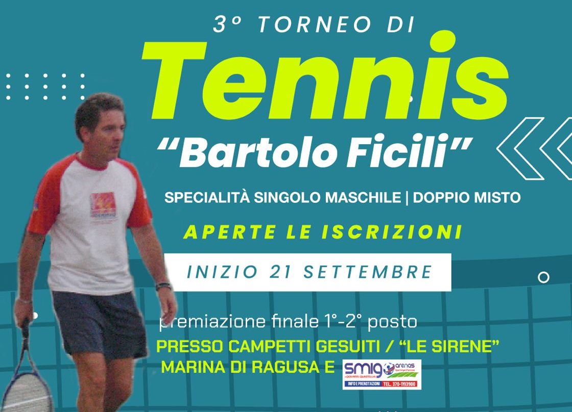 A Marina di Ragusa torna il Memorial Bartolo Ficili: tennis, fair play e memoria