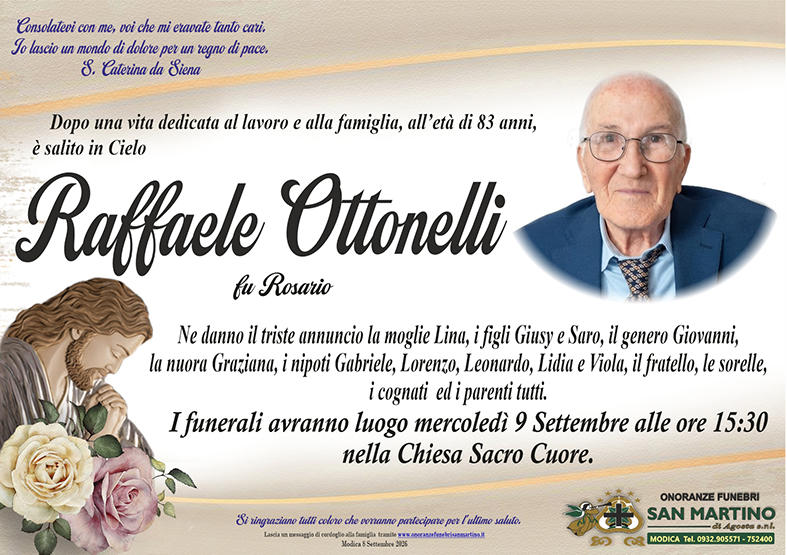 Necrologi: Raffaele Ottonelli