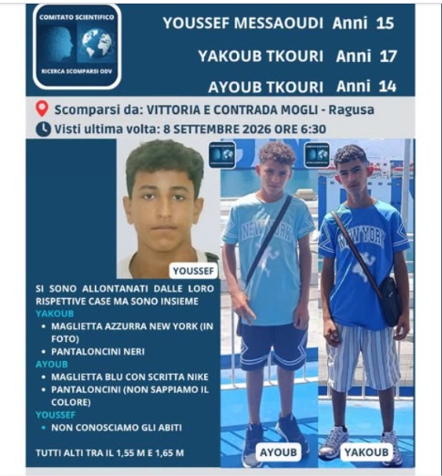 I tre adolescenti scomparsi da Scoglitti e Marina di Acate: le ricerche nella zona di Viterbo