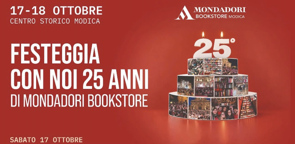 Modica, 25 anni di Mondadori: due giorni di grandi ospiti, libri e sorprese