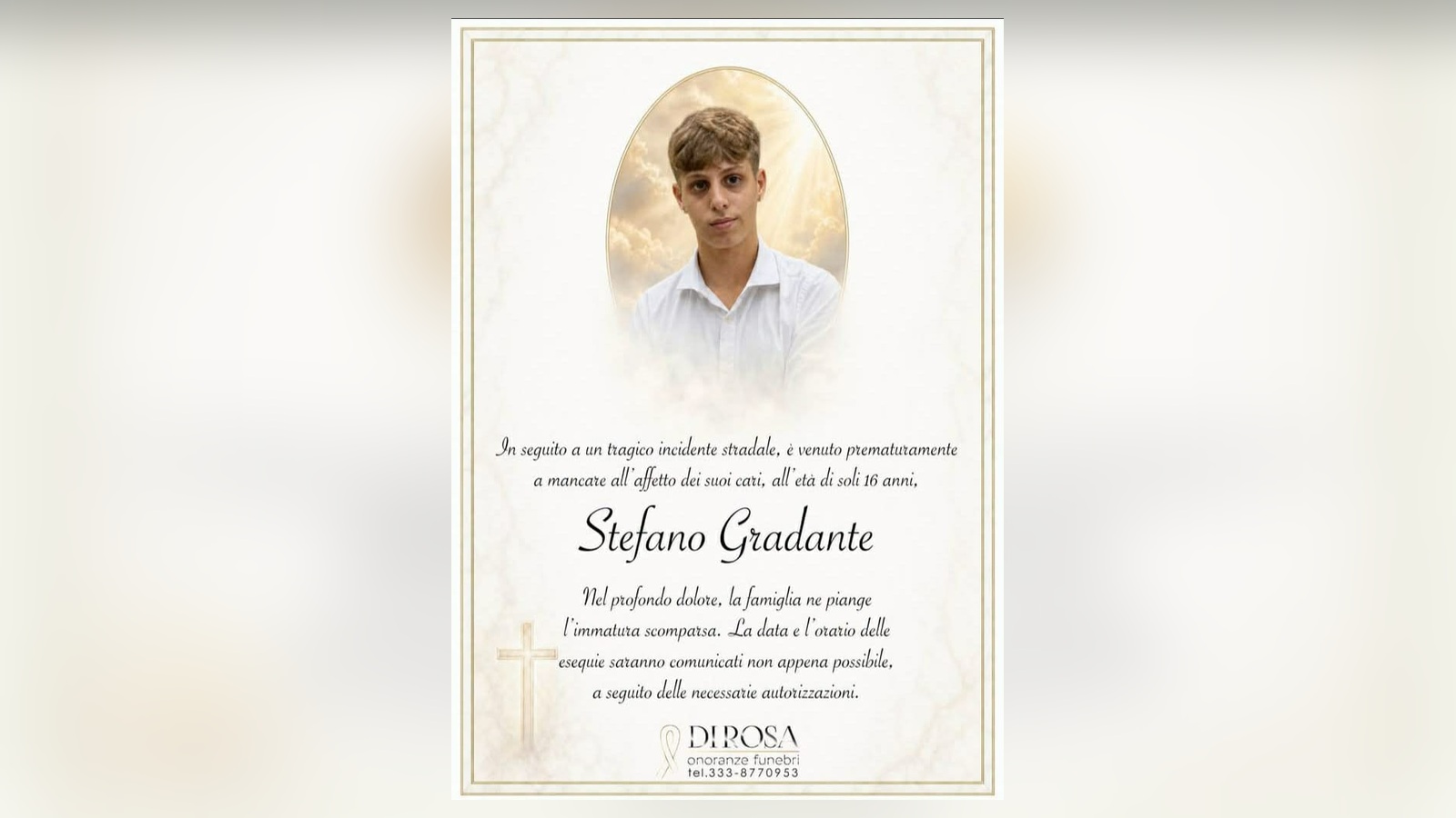 Modica,  Stefano aveva solo 16 anni. L’ultimo saluto deve ancora attendere